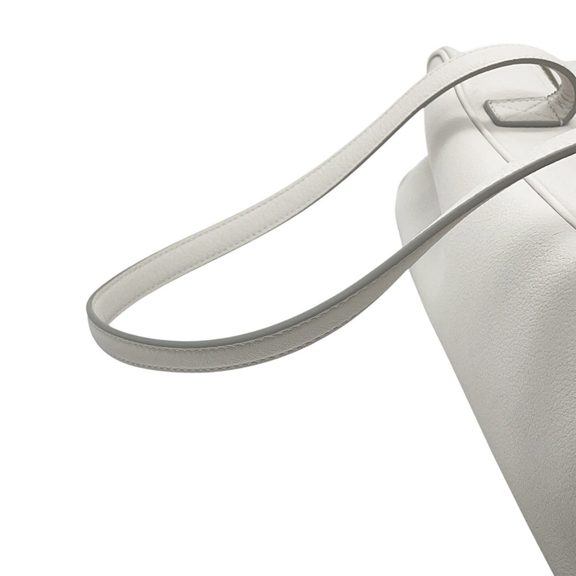 Balenciaga White Leather Handbag Shoulder Bag (Pre-Owned)
