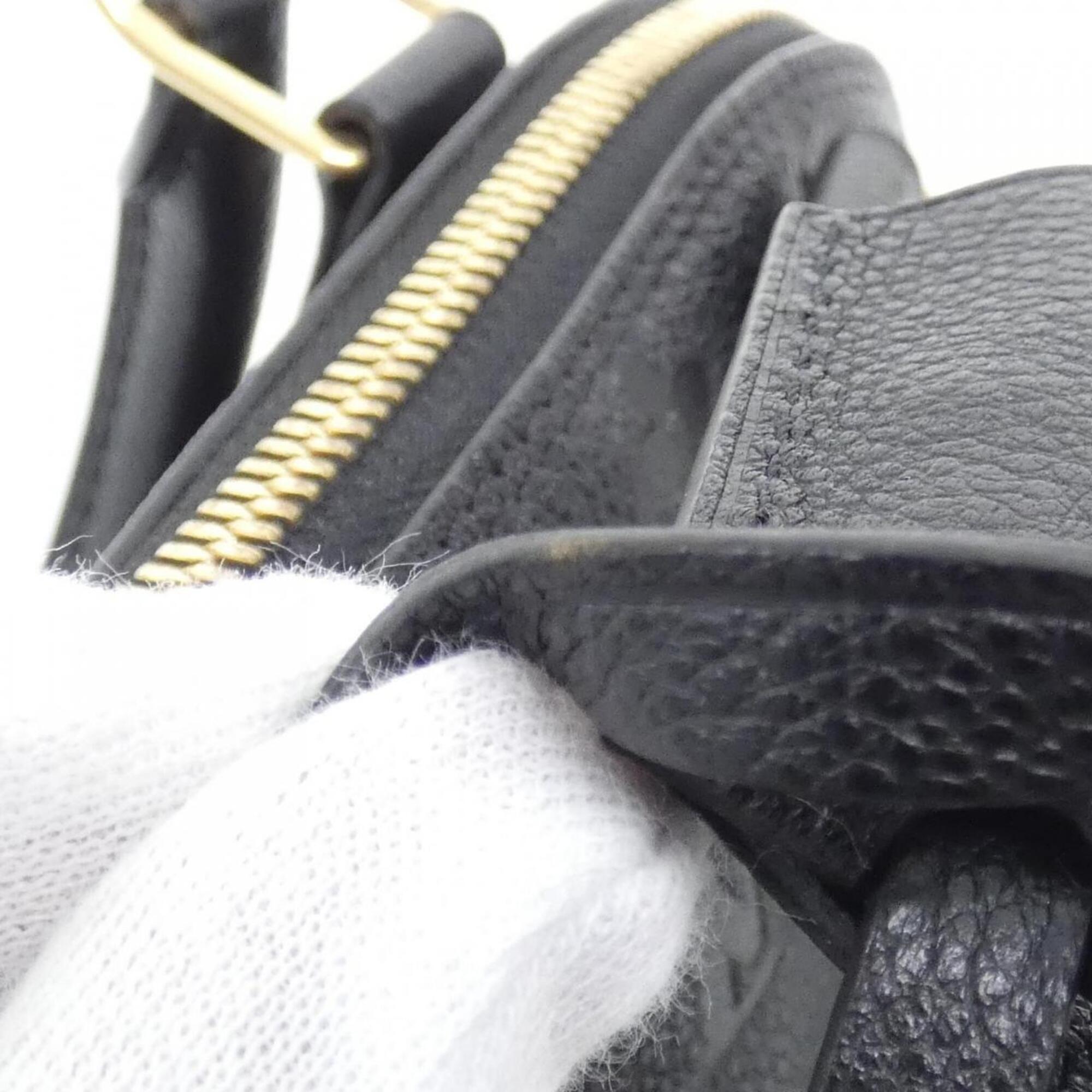 Louis Vuitton Black Monogram Leather Handbag (Pre-Owned)