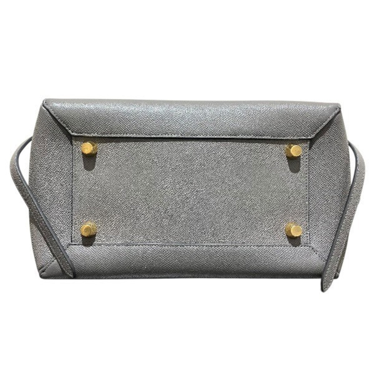 Celine Gray Leather Handbag Shoulder Bag (Pre-Owned)