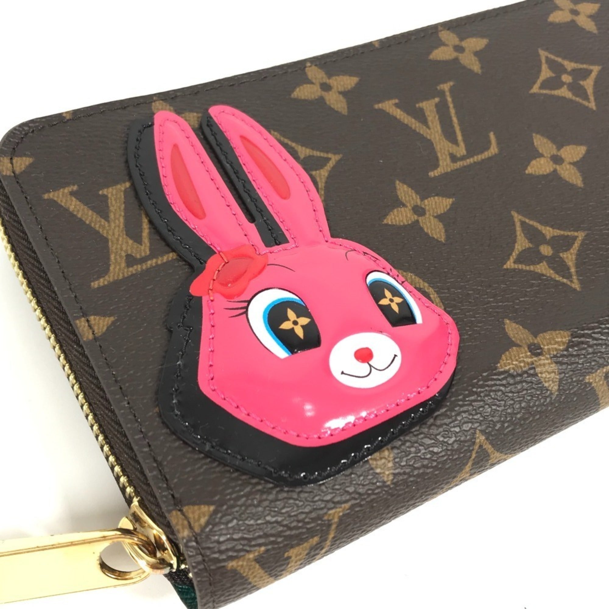Louis Vuitton Brown Pink Monogram Long Wallet (Bi-Fold) (Pre-Owned)