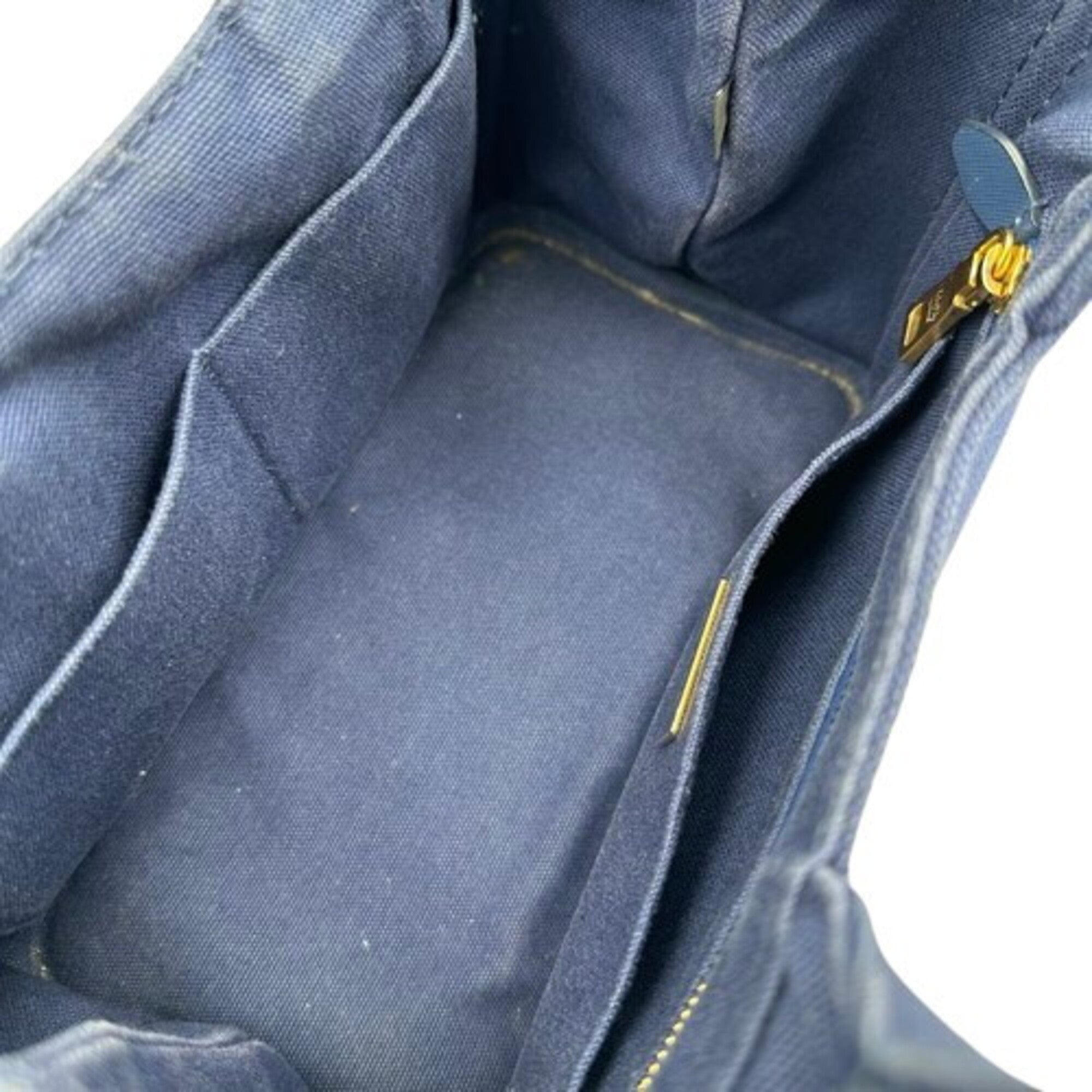 Prada Canapa Blue Canvas Handbag (Pre-Owned)