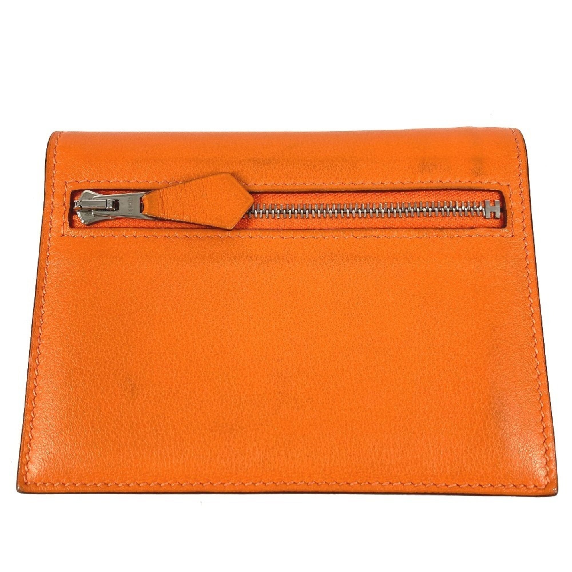 Hermes Orange Swift Leather Wallet (Bi-Fold) (Pre-Owned)