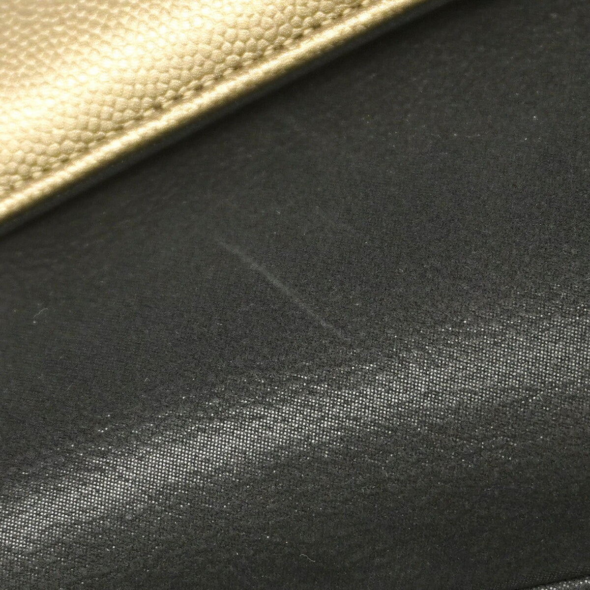 Chanel Black Khaki Grained Calfskin Leather Shoulder Bag (Pre-Owned)