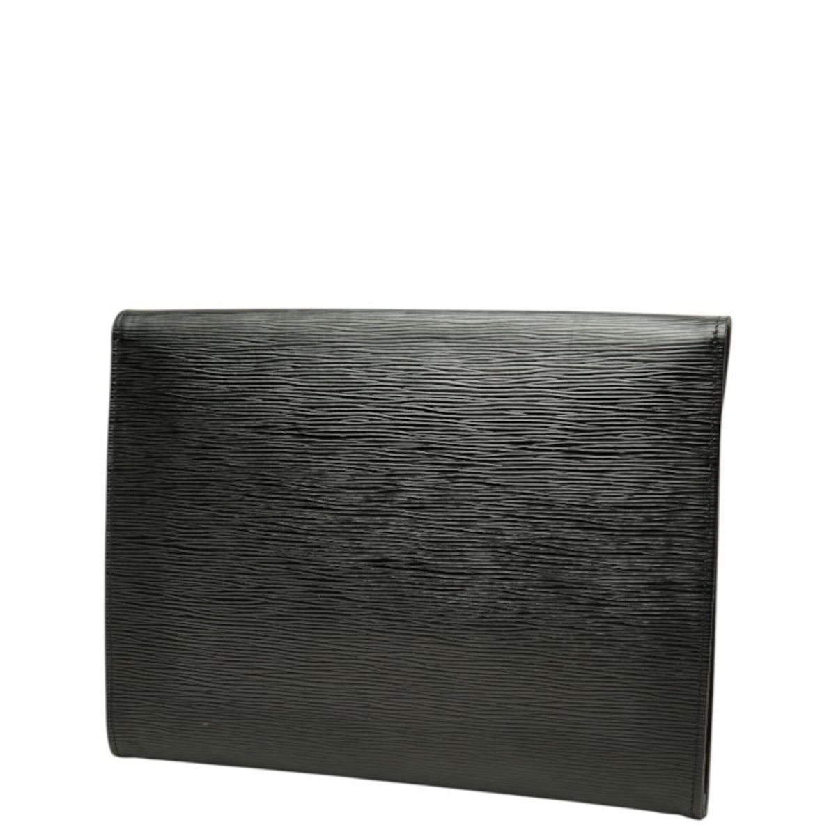 Louis Vuitton Black Noir Leather Clutch Bag (Pre-Owned)