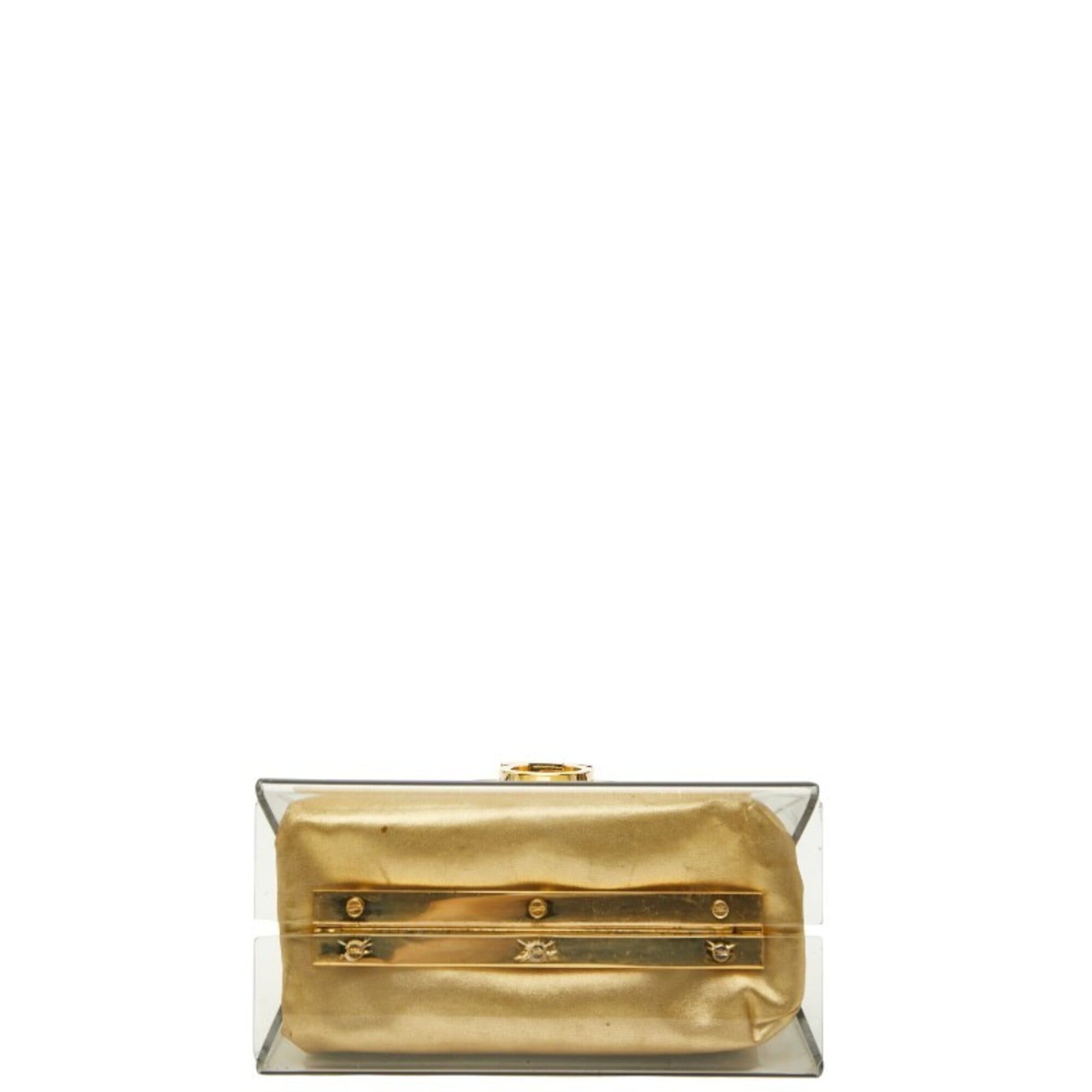 Salvatore Ferragamo Gancini Clear Plastic Handbag (Pre-Owned)