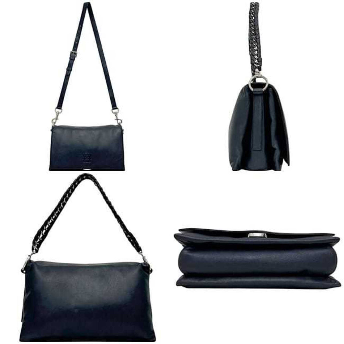 Loewe Navy Nappa Leather Leather Shoulder Bag (Pre-Owned)
