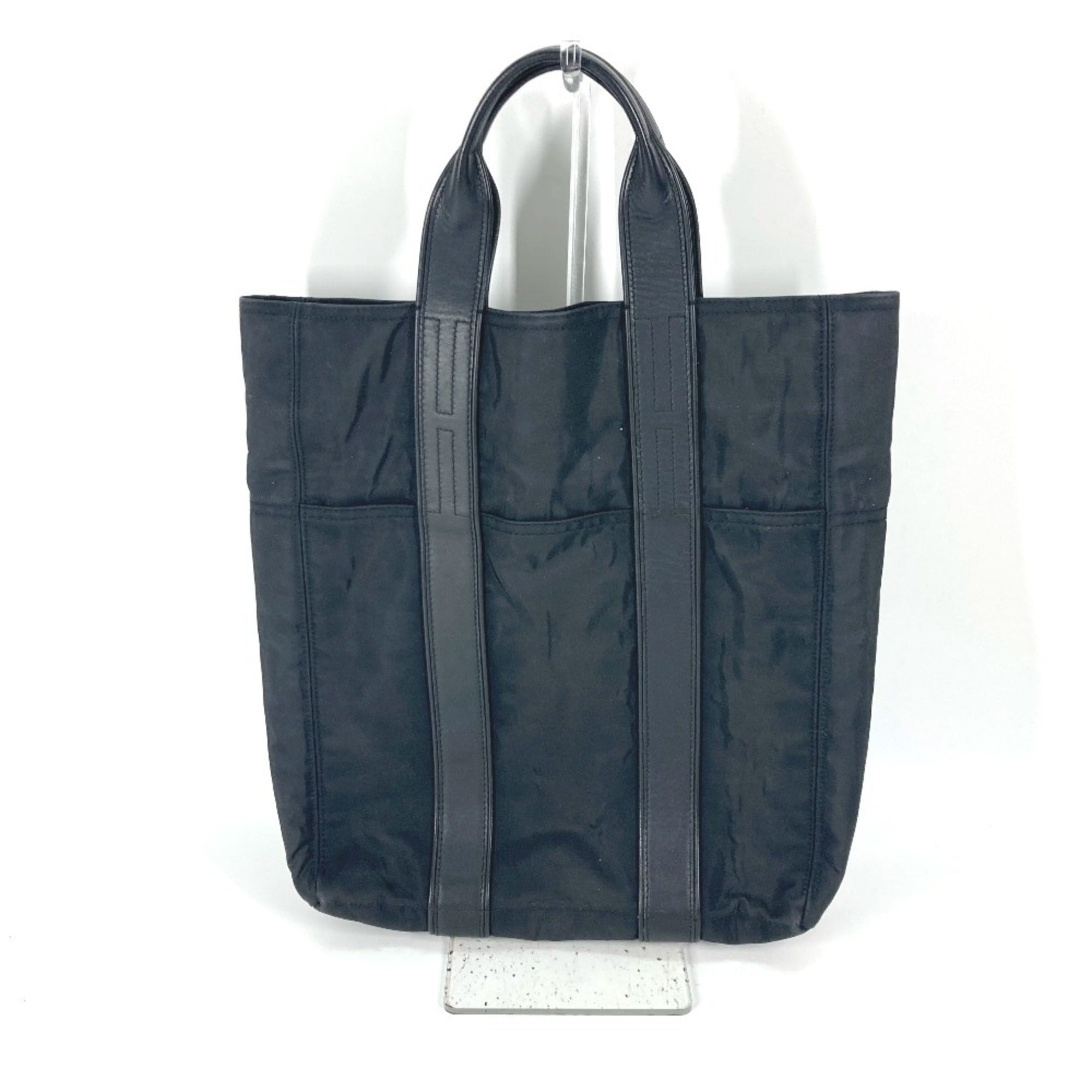 Hermes Black Nylon Shoulder Bag Tote Bag (Pre-Owned)
