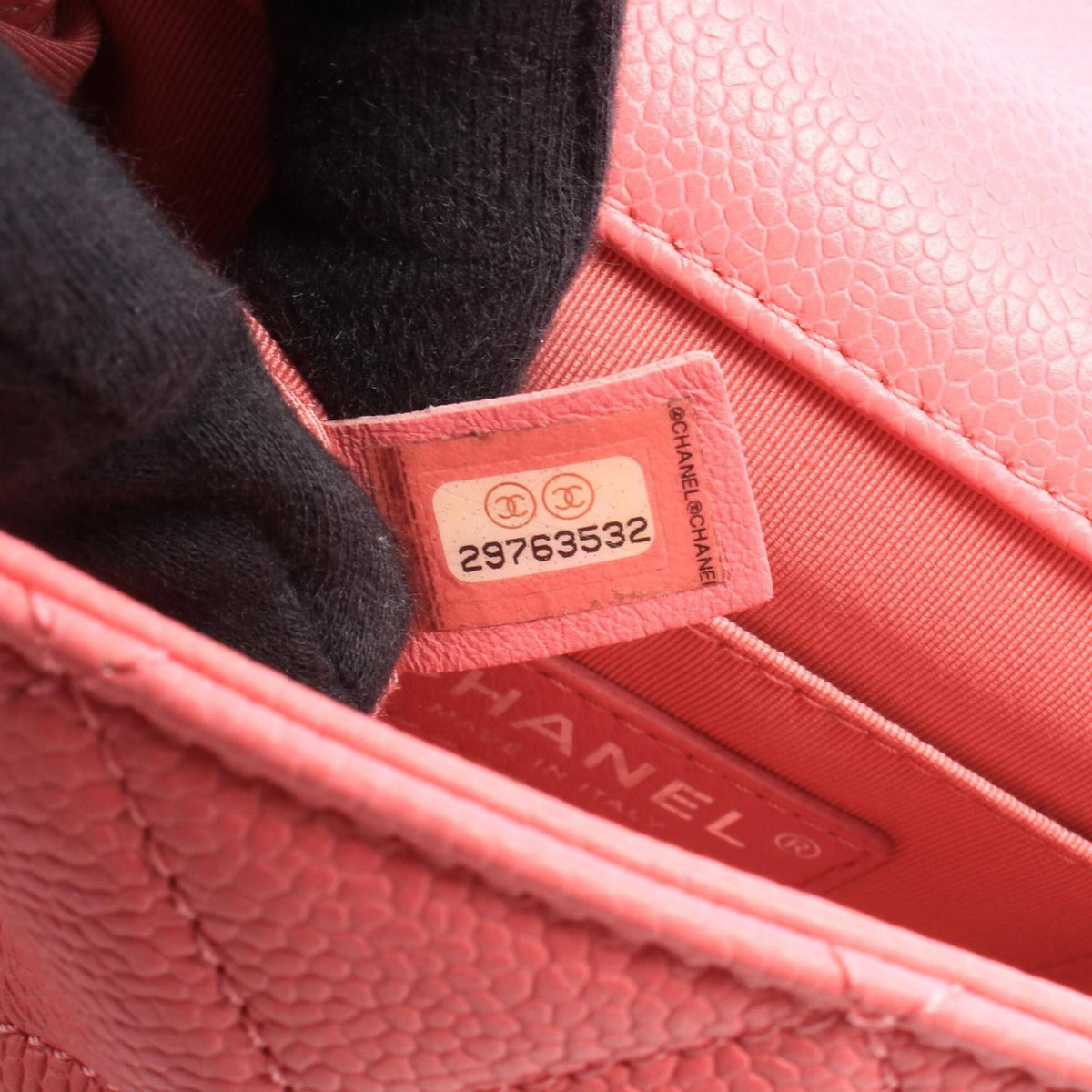 Chanel Pink Grained Calfskin Handbag Shoulder Bag (Pre-Owned)