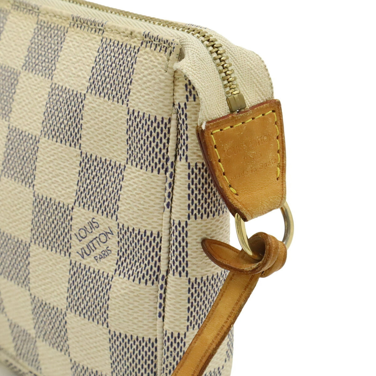 Louis Vuitton Damier Azur Ivory Damier Azur Handbag Pochette (Pre-Owned)