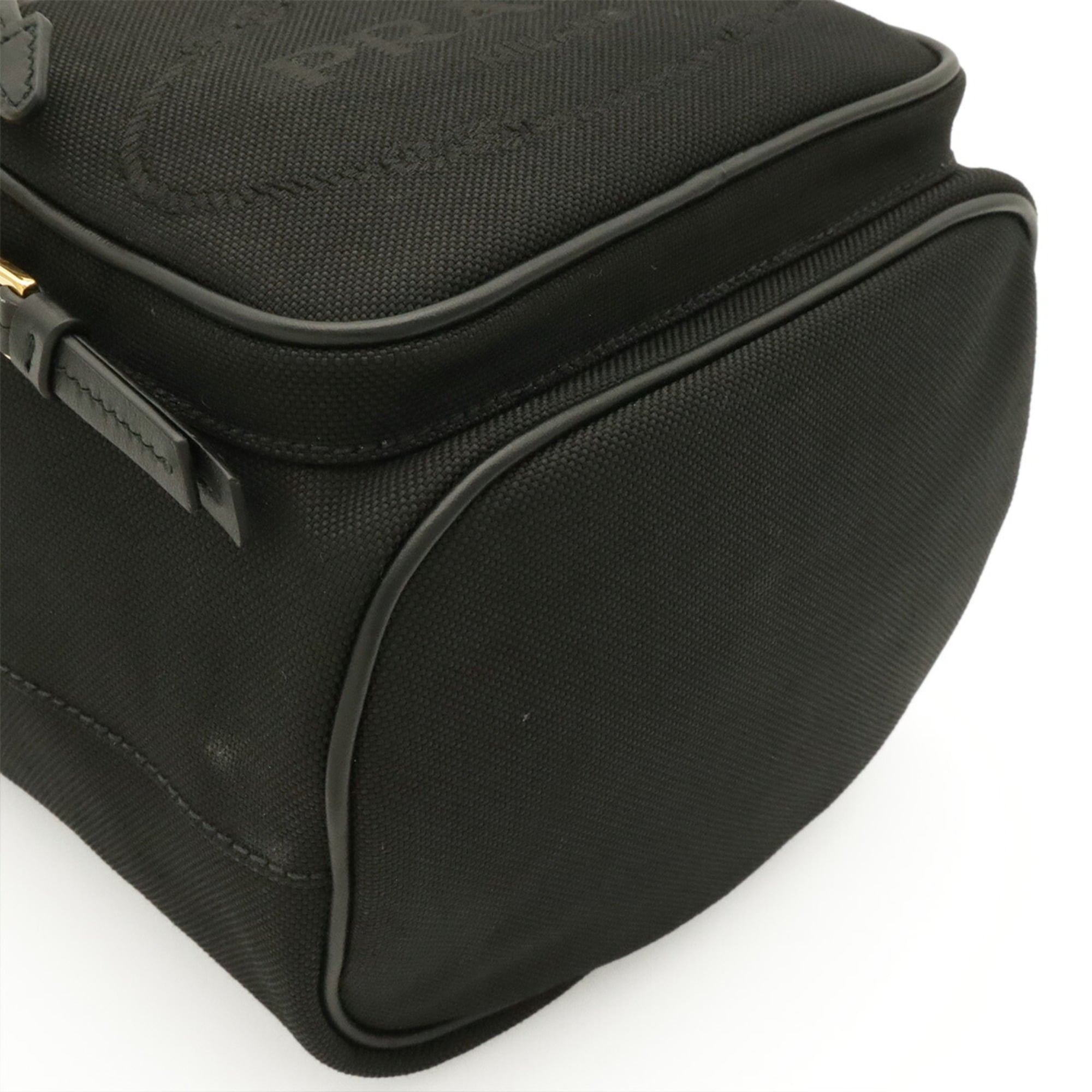 Prada Black Nero Canvas Handbag Shoulder Bag (Pre-Owned)
