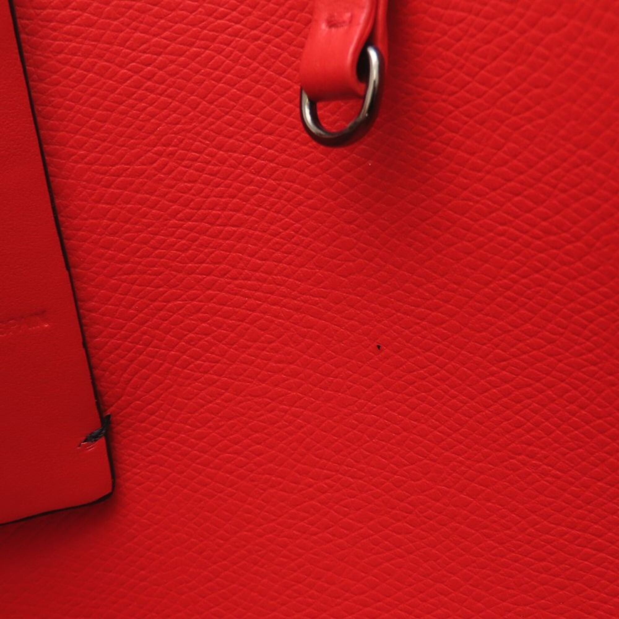 Christian Louboutin Black Red Color Leather Handbag (Pre-Owned)