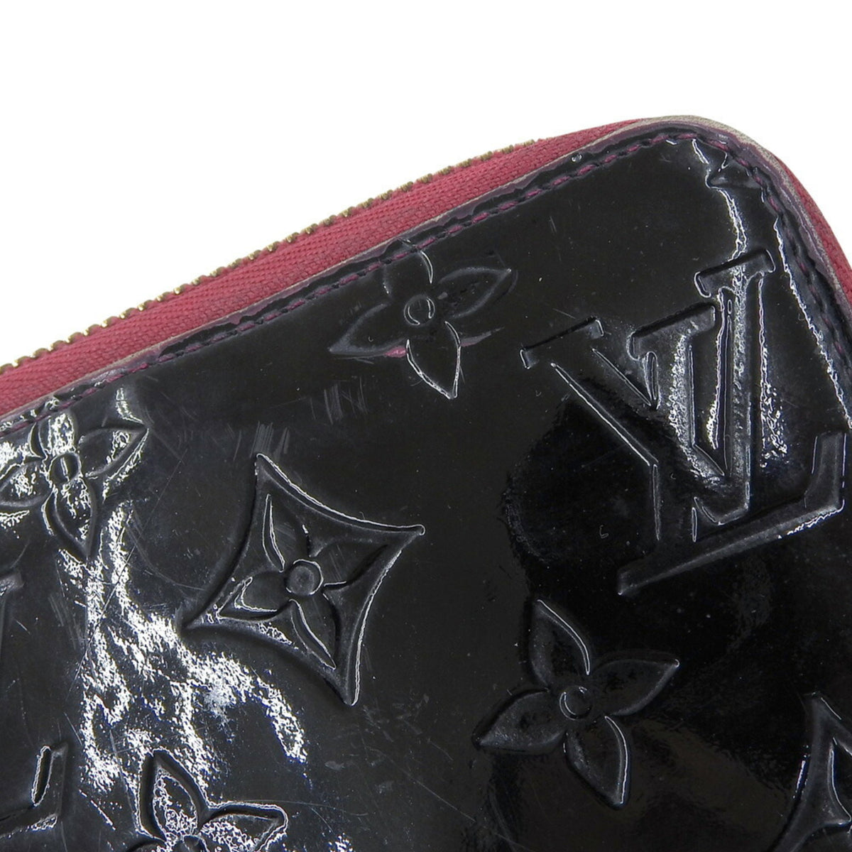 Louis Vuitton Black Pink Leather Long Wallet (Bi-Fold) (Pre-Owned)