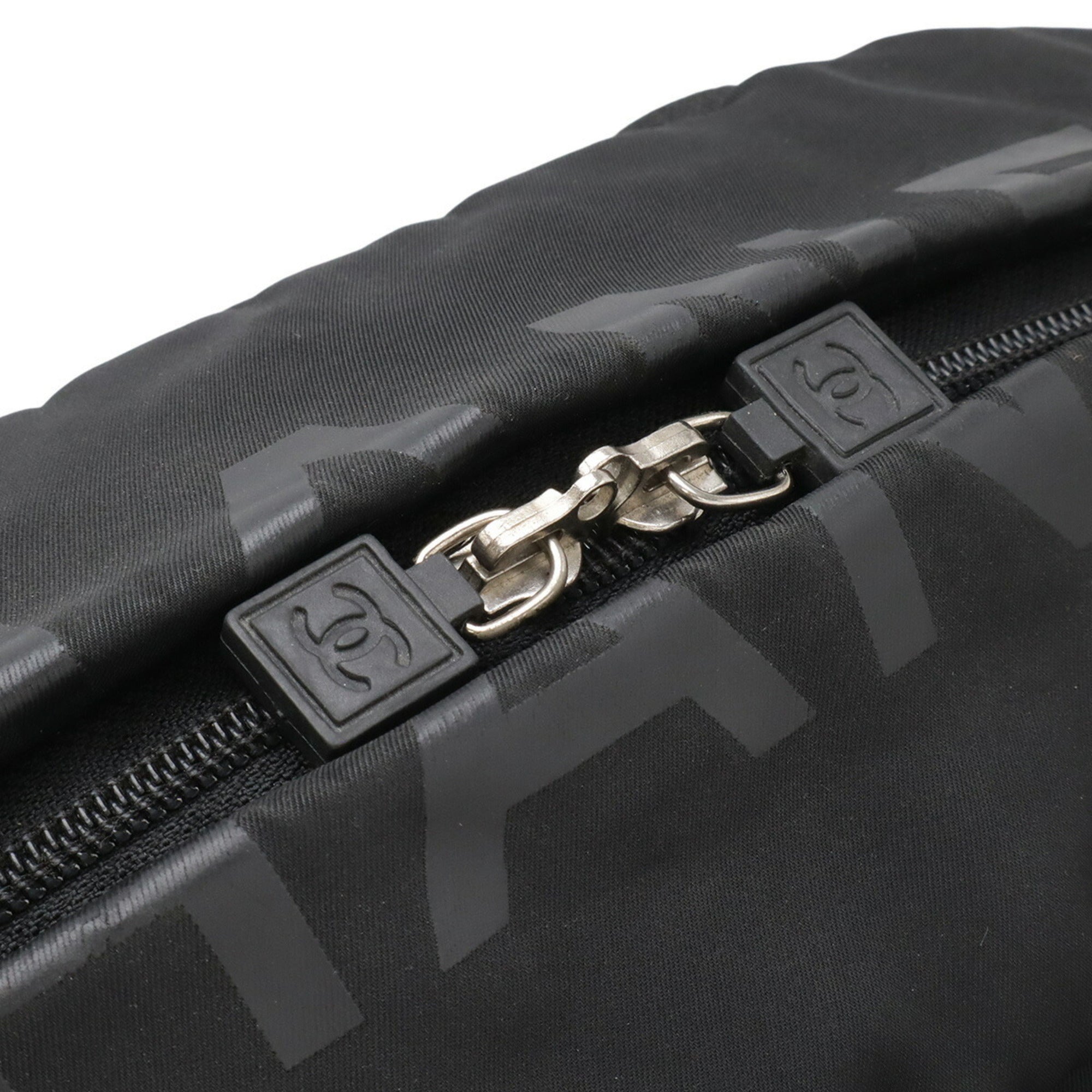 Chanel Black Yellow Nylon Rubber Boston Bag Shoulder Bag (Pre-Owned)