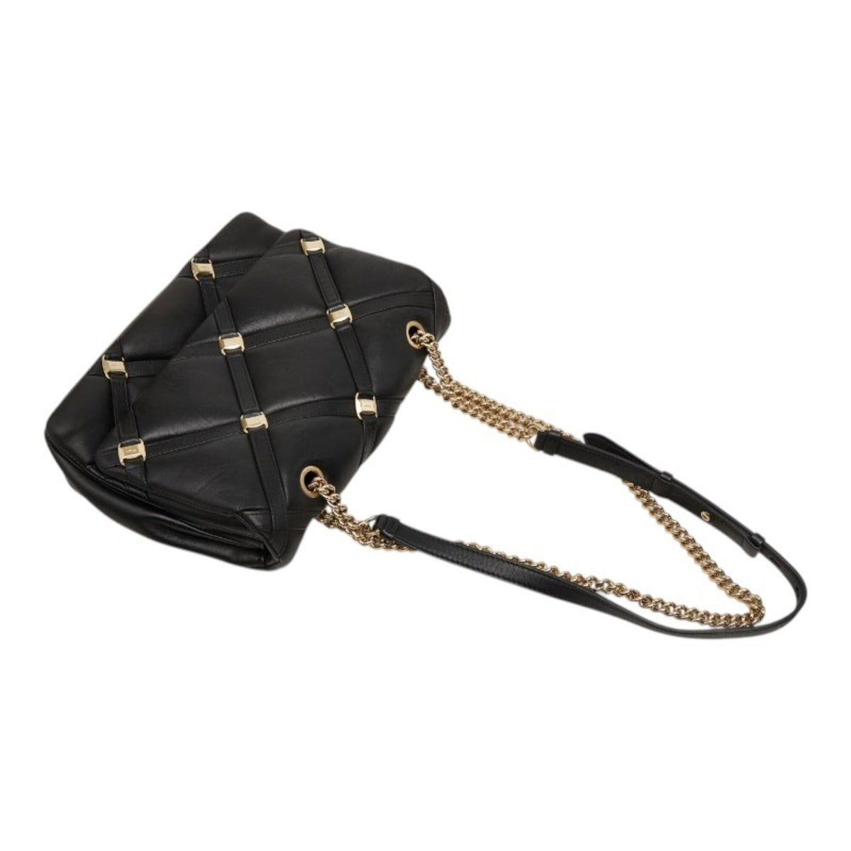Salvatore Ferragamo Black Leather Shoulder Bag (Pre-Owned)