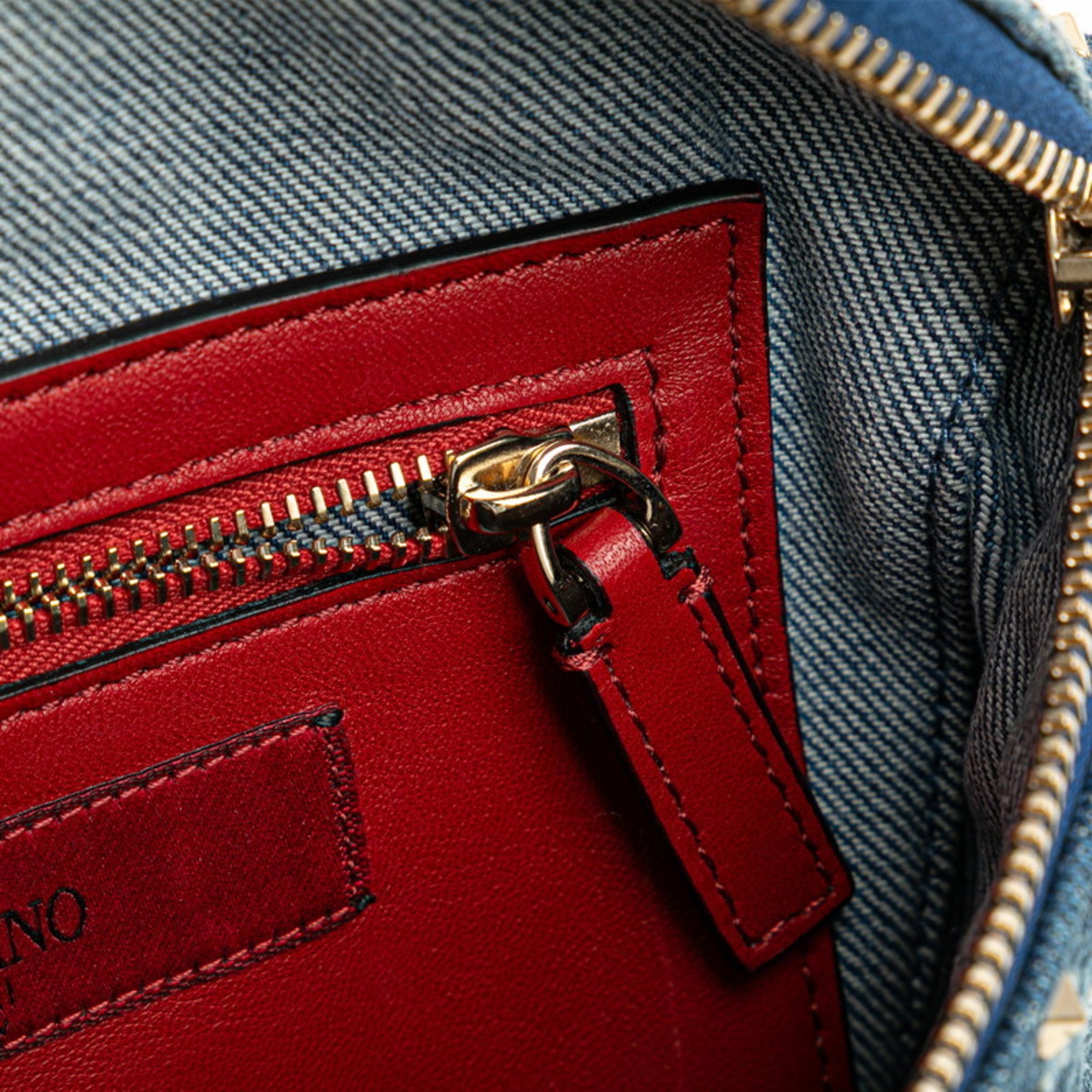 Valentino Blue Denim Leather Fanny Pack (Pre-Owned)