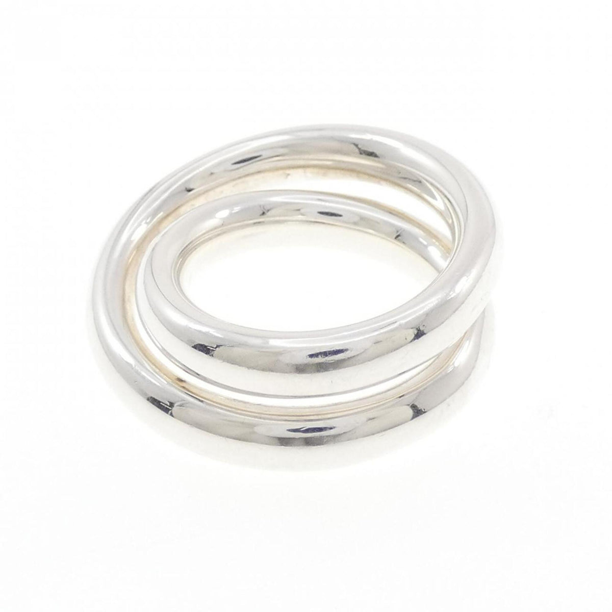 Hermes Silver 925 Band Ring (Pre-Owned)