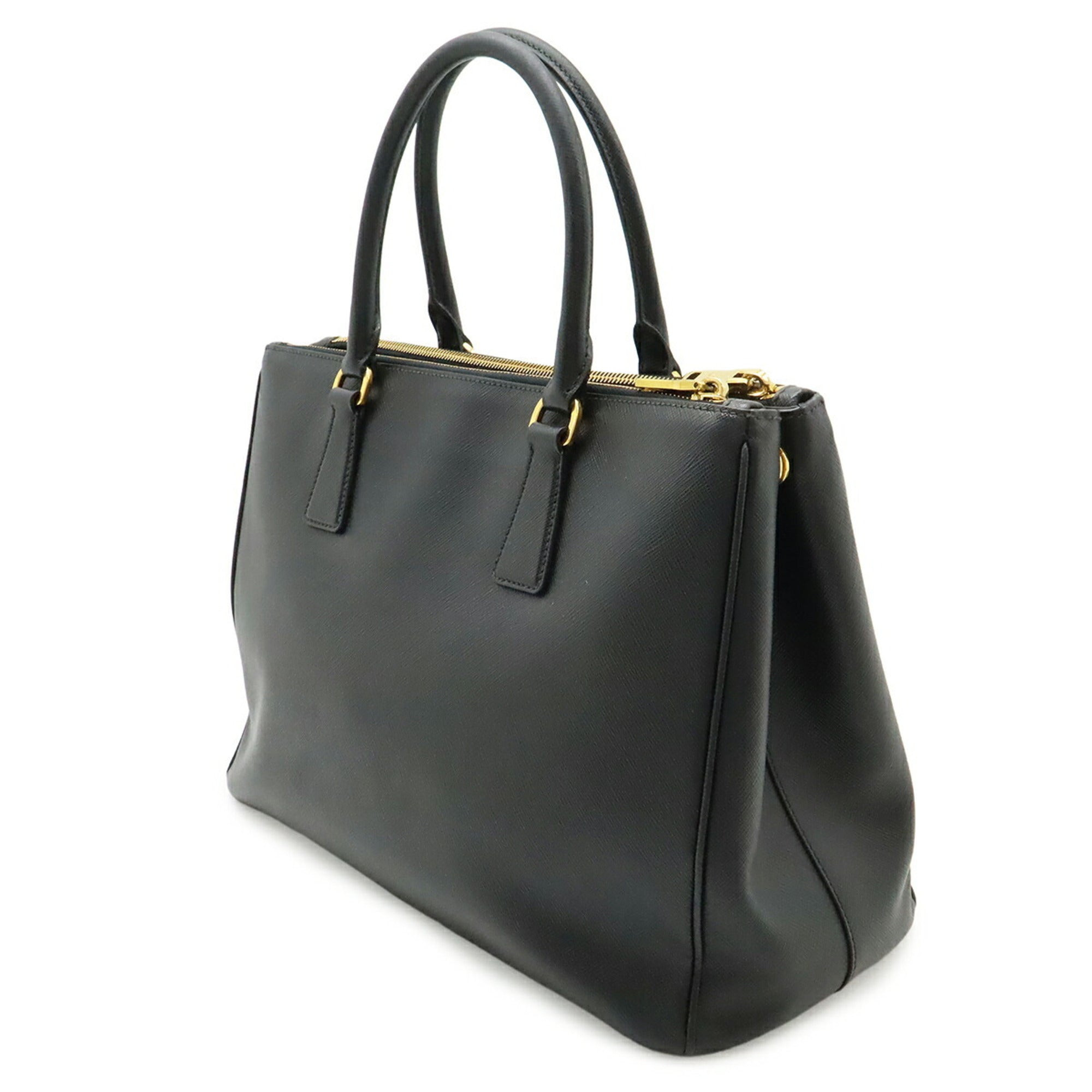 Prada Black Nero Leather Handbag Tote Bag (Pre-Owned)