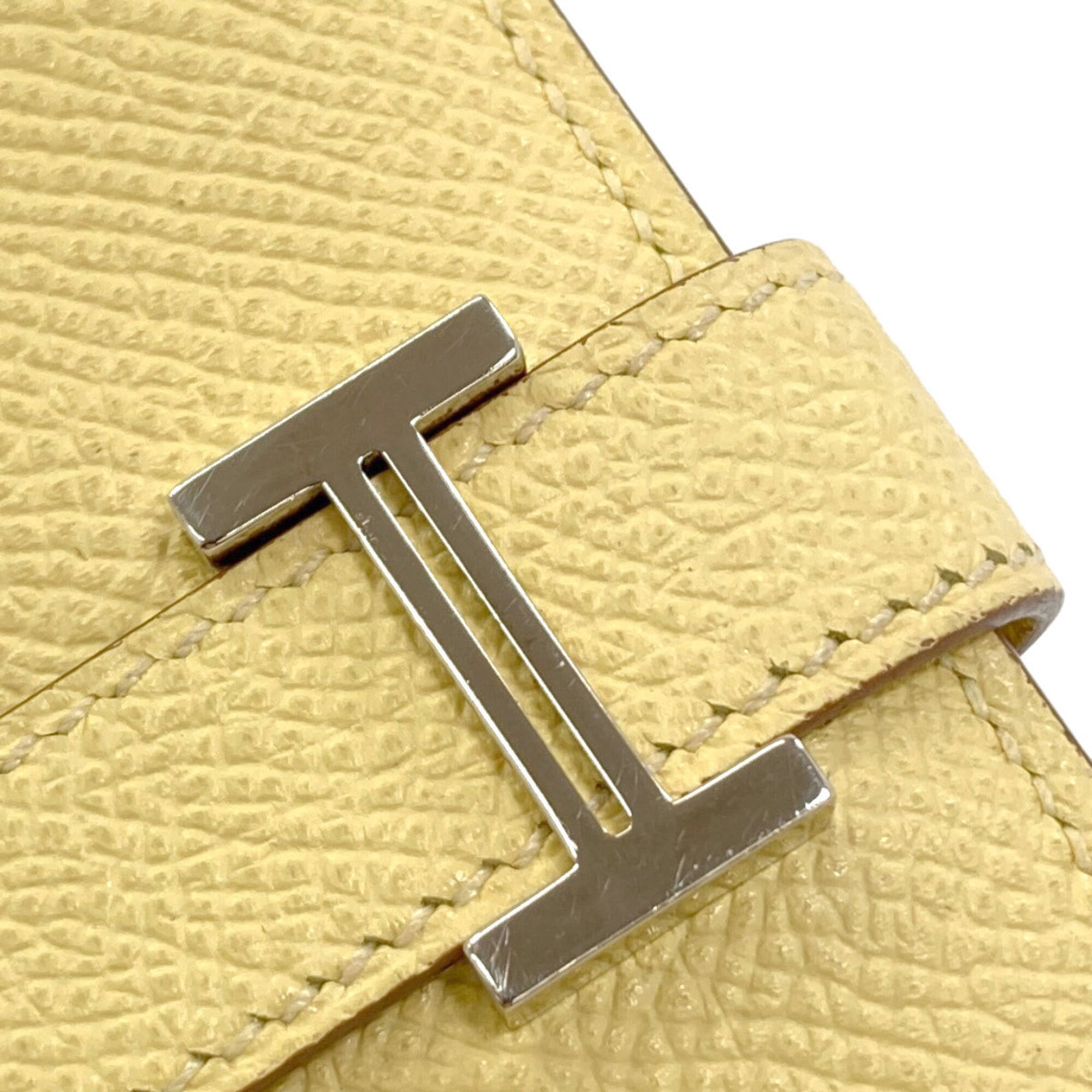 Hermes Yellow Epsom Leather Coin Purse/Coin Case (Pre-Owned)