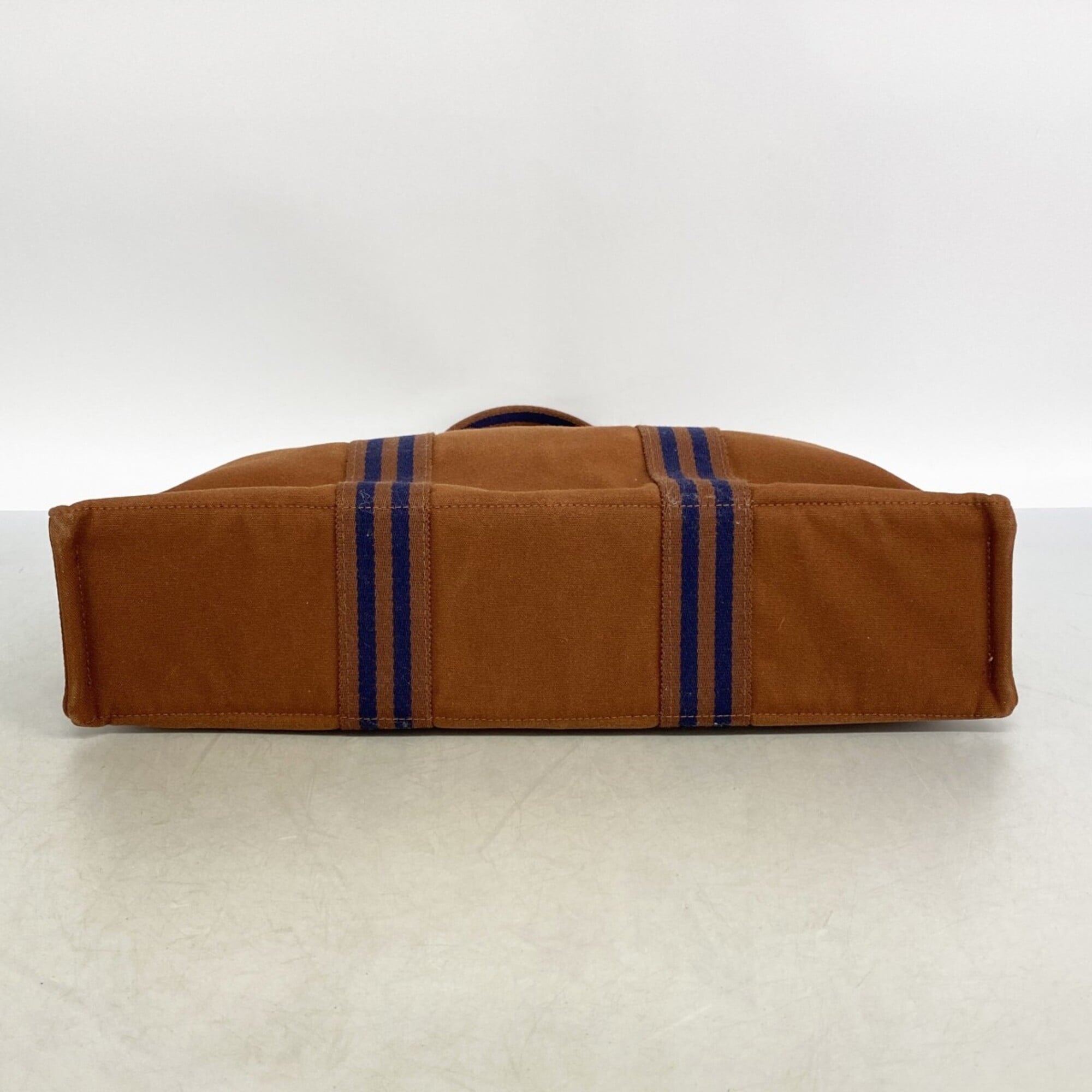 Hermes Brown Canvas Tote Bag (Pre-Owned)