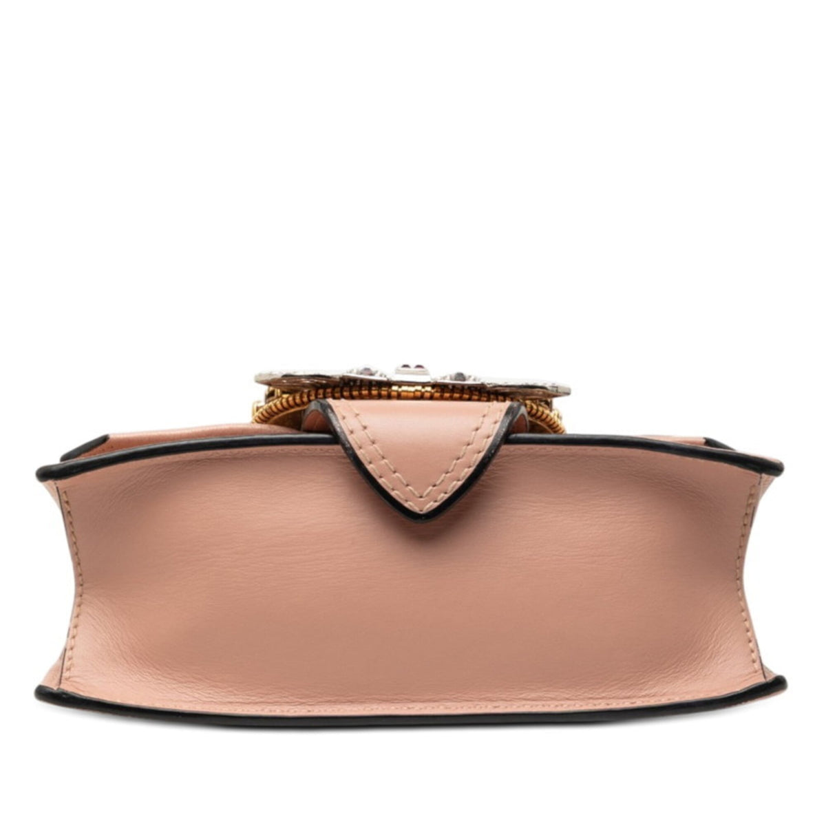 Miu Miu Light Pink Leather Rhinestone Shoulder Bag (Pre-Owned)