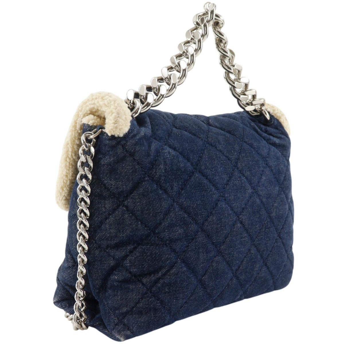 Stella Mccartney Blue Quilting Denim Shoulder Bag (Pre-Owned)