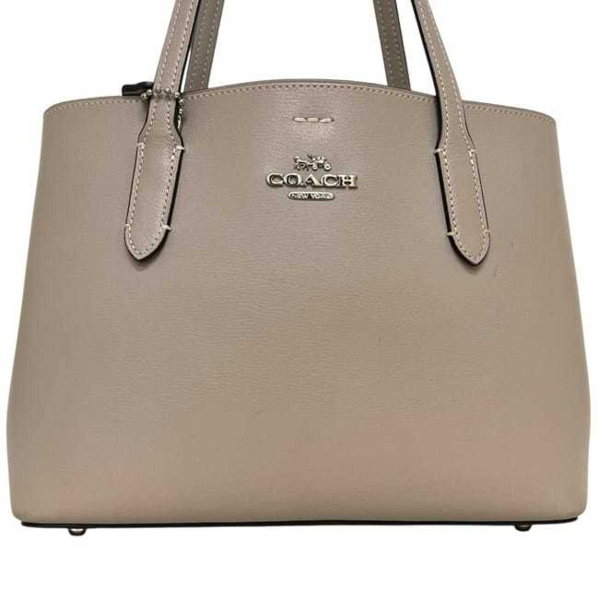 Coach Gray Leather Tote Bag (Pre-Owned)
