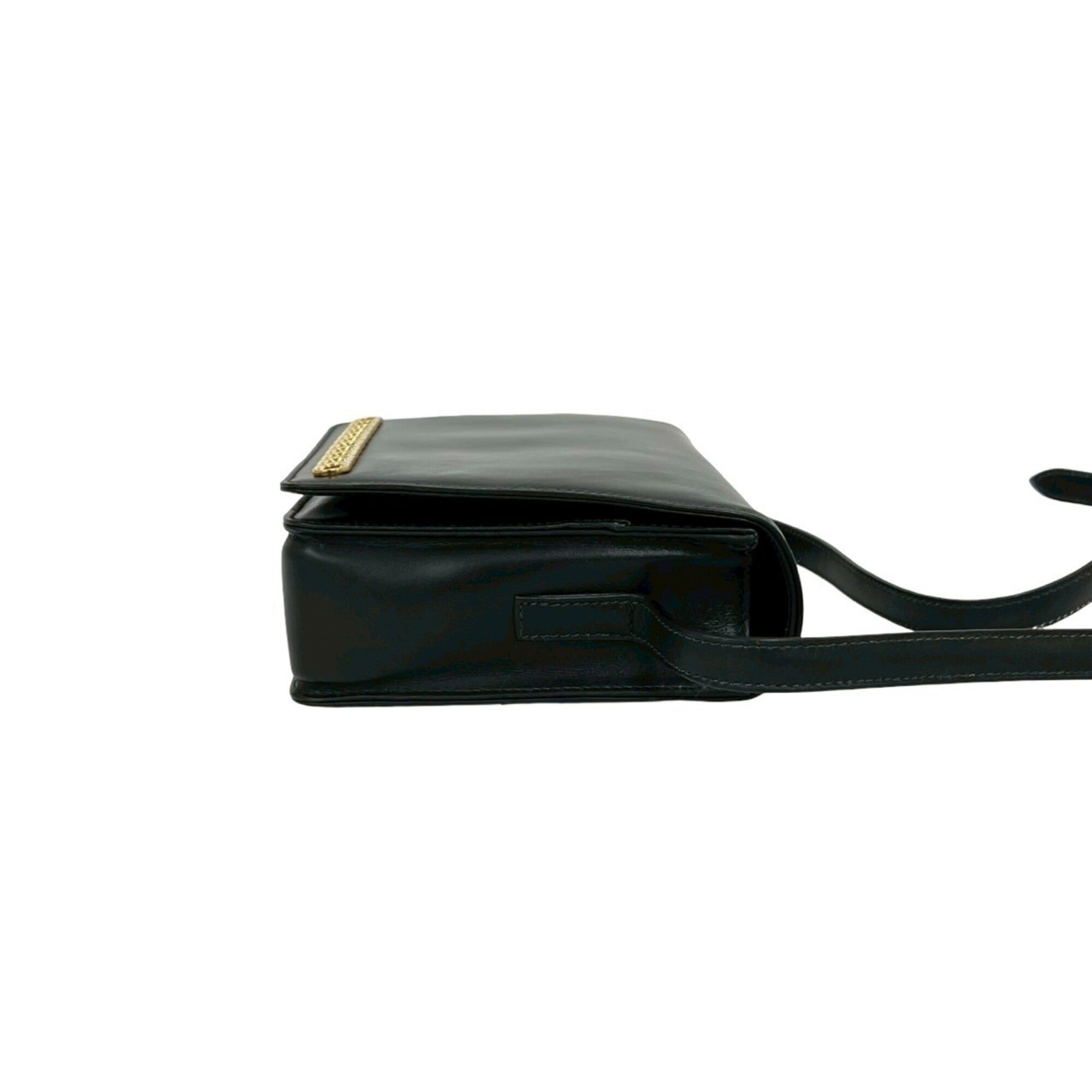 Gucci Black Leather Pochette Shoulder Bag (Pre-Owned)
