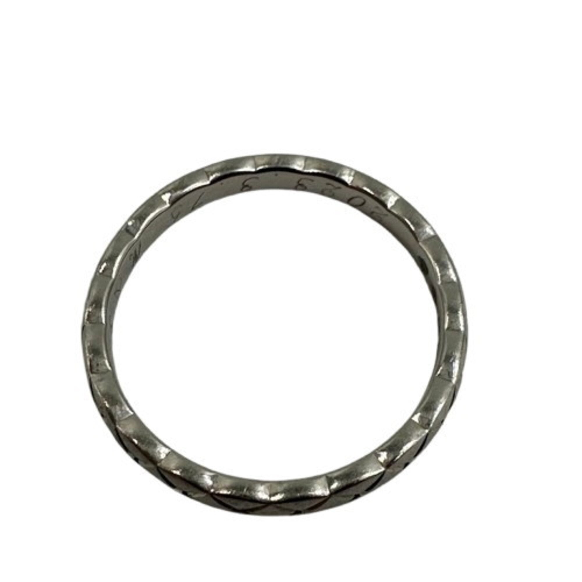 Chanel Platinum Platinum 950 Band Ring (Pre-Owned)