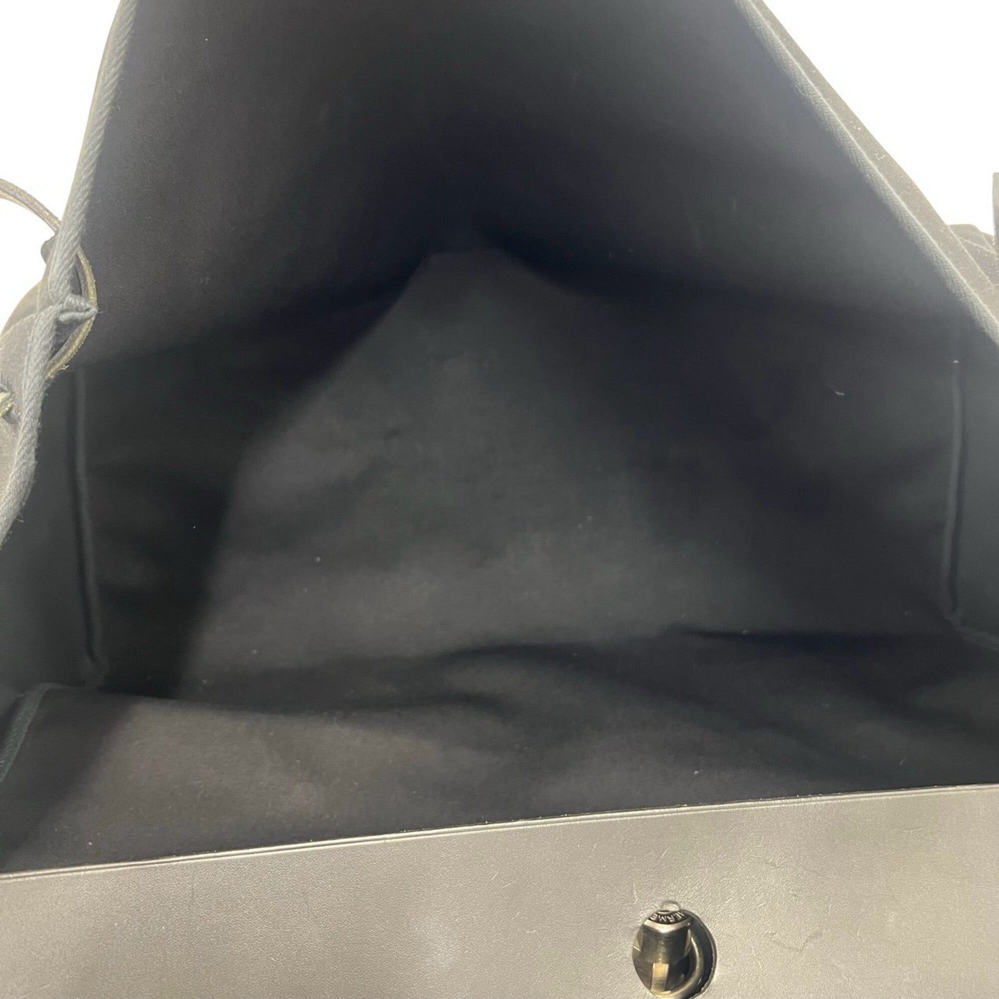 Hermes Black Toile Officier Leather Boston Bag (Pre-Owned)
