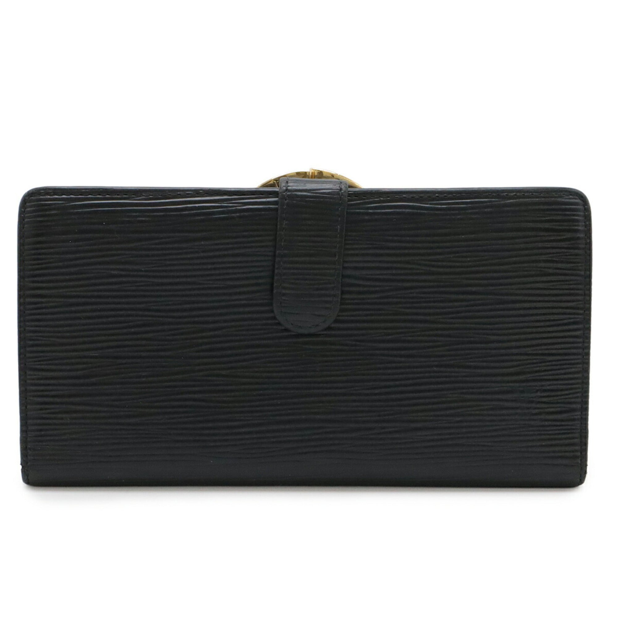 Louis Vuitton Black Noir Epi Leather Long Wallet (Bi-Fold) (Pre-Owned)