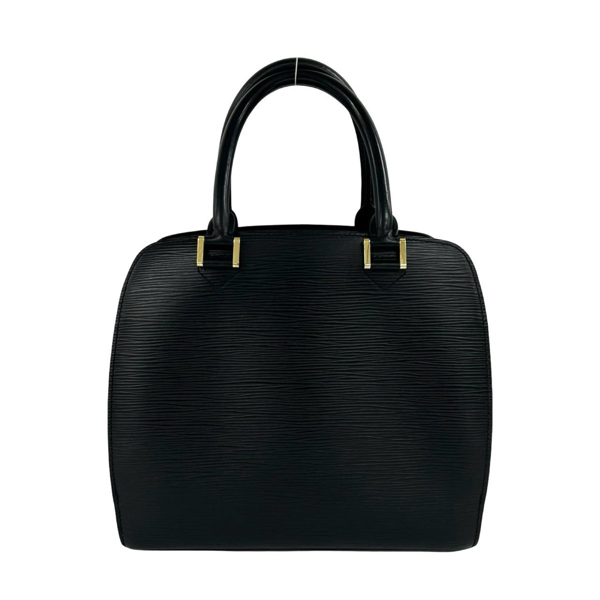 Louis Vuitton Black Leather Boston Bag Handbag (Pre-Owned)