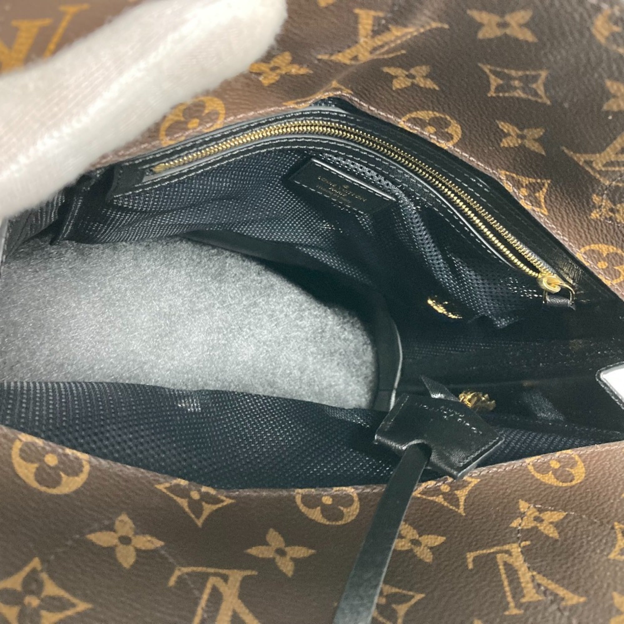 Louis Vuitton Black Brown Monogram Shoulder Bag Tote Bag (Pre-Owned)