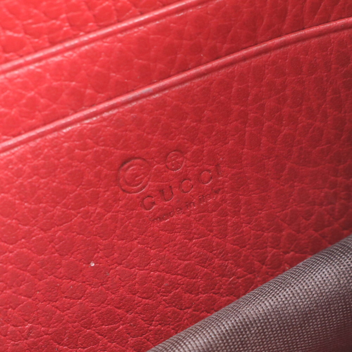 Gucci Red Color Leather Clutch Bag Shoulder Bag (Pre-Owned)