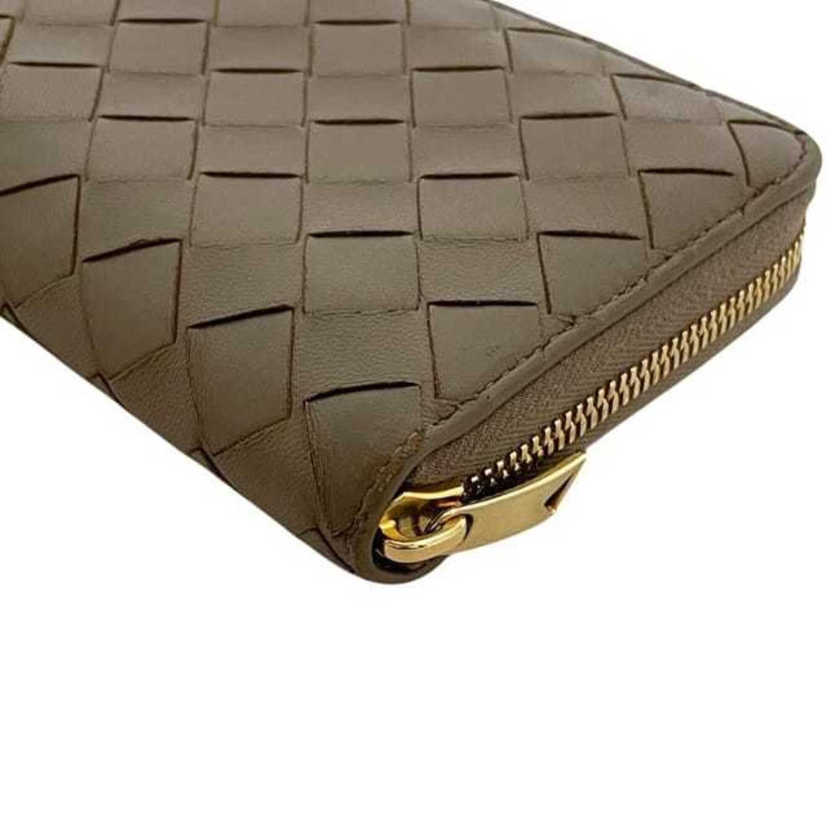 Bottega Veneta Beige Intrecciato Long Wallet (Bi-Fold) (Pre-Owned)