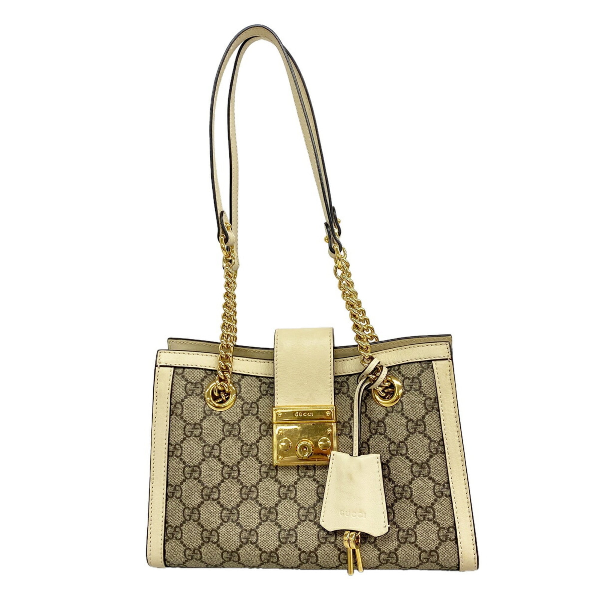 Gucci Brown White Pvc Tote Bag (Pre-Owned)