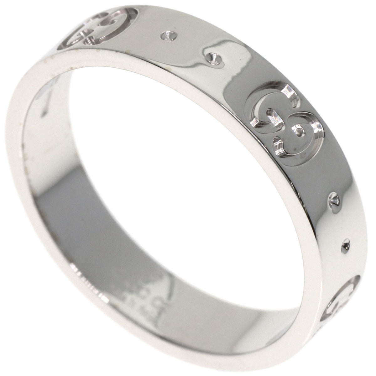 Gucci Icon White Gold (18K) Band Ring (Pre-Owned)