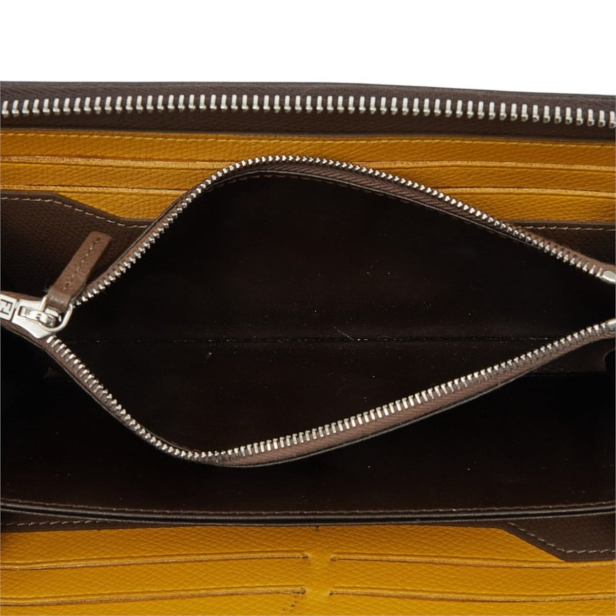 Fendi Brown Yellow Pvc Long Wallet (Bi-Fold) (Pre-Owned)