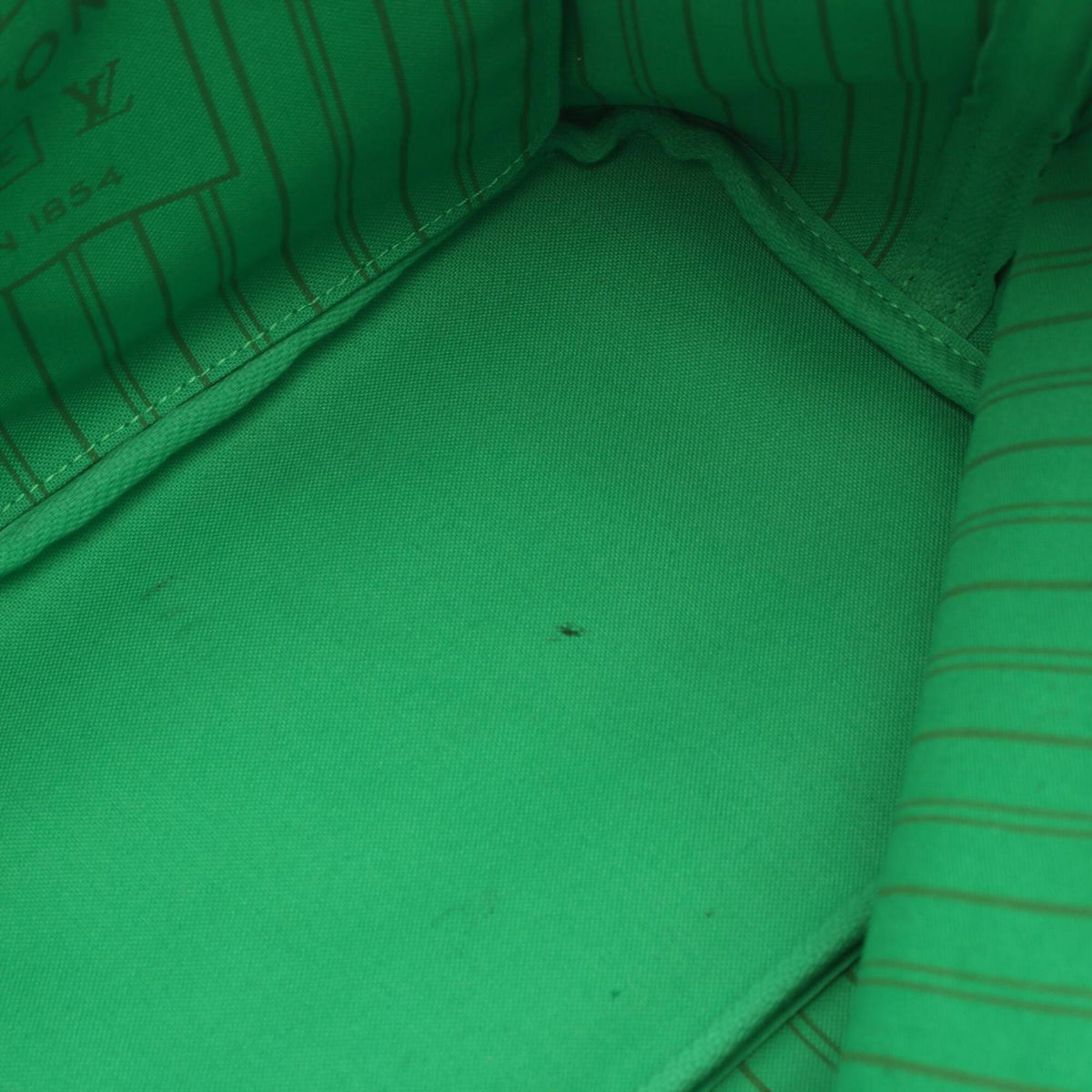 Louis Vuitton Brown Green Monogram Coated Canvas Leather Handbag Tote Bag (Pre-Owned)