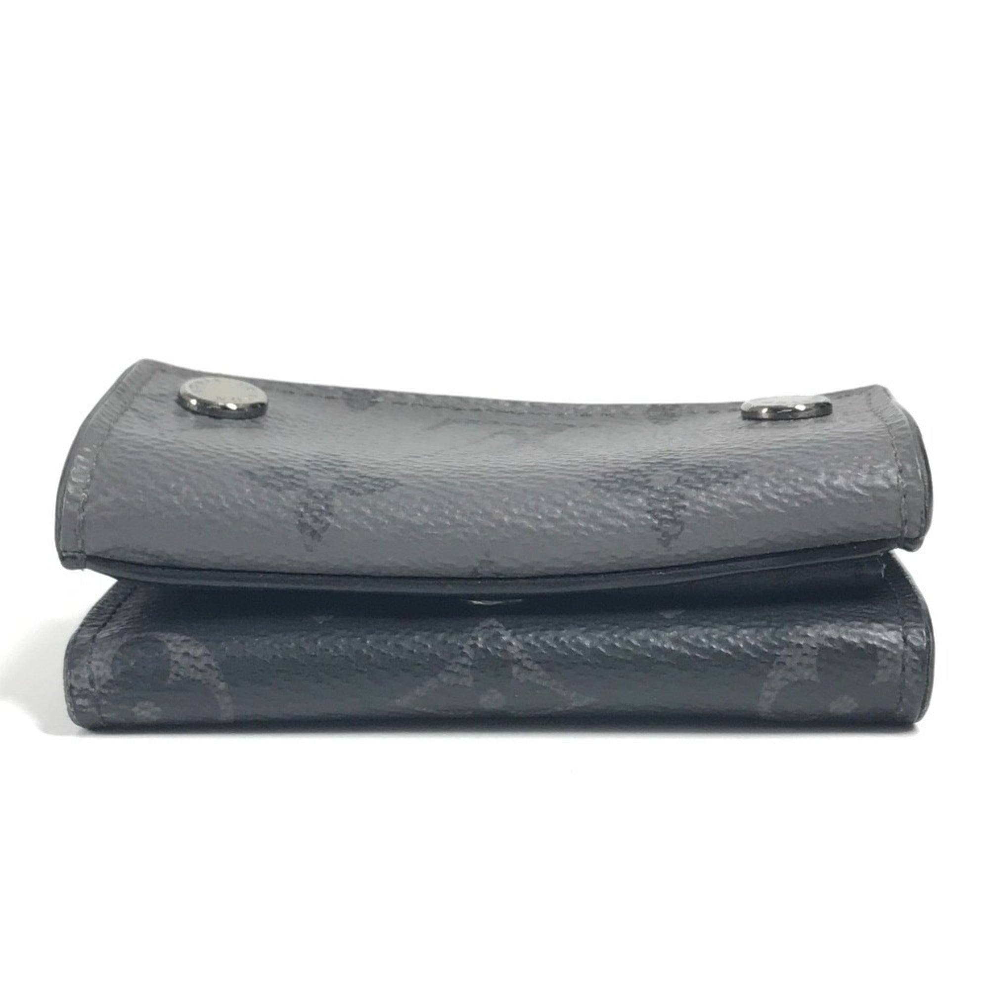 Louis Vuitton Black Gray Monogram Eclipse Canvas Wallet (Tri-Fold) (Pre-Owned)