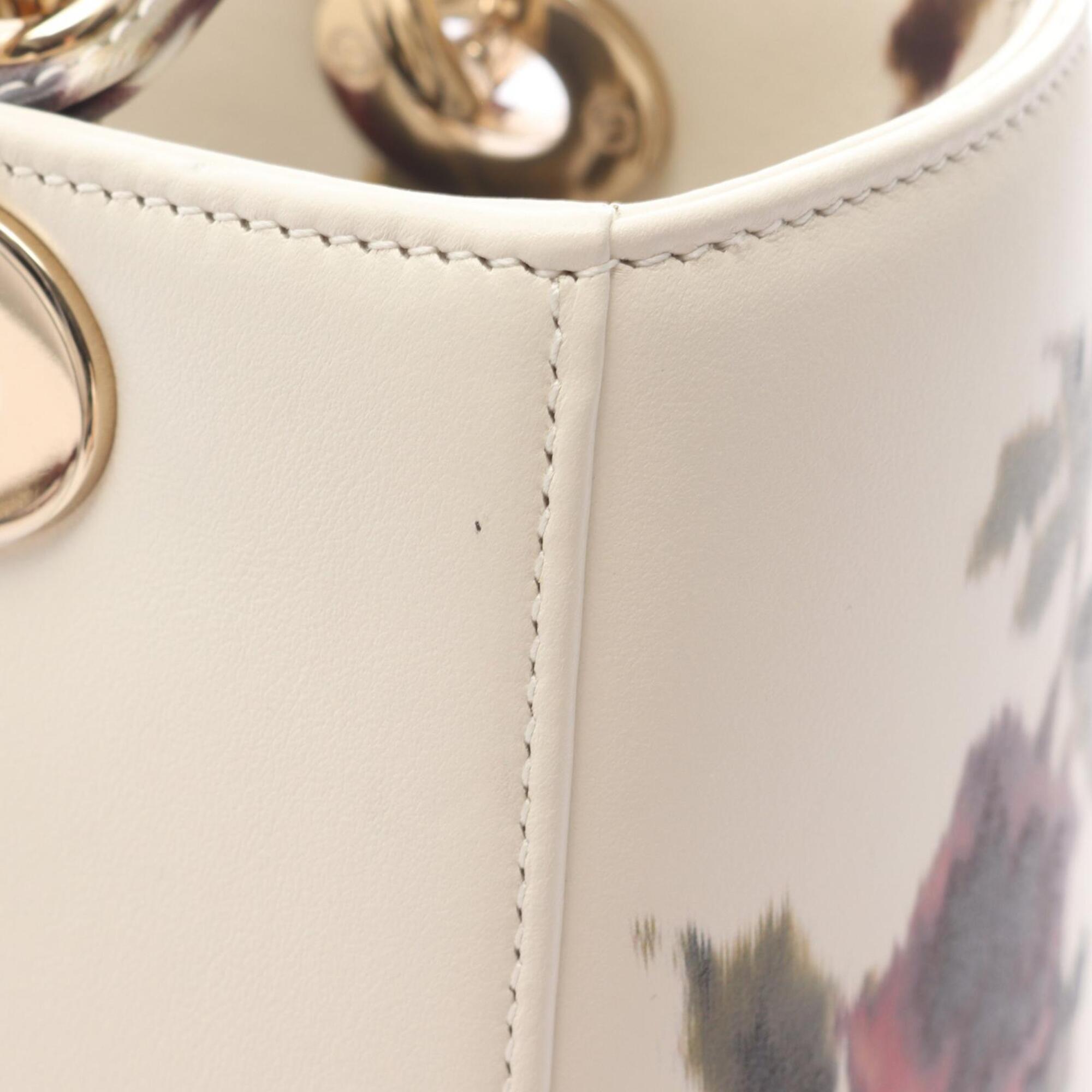 Christian Dior Multi-Color White Leather Handbag (Pre-Owned)