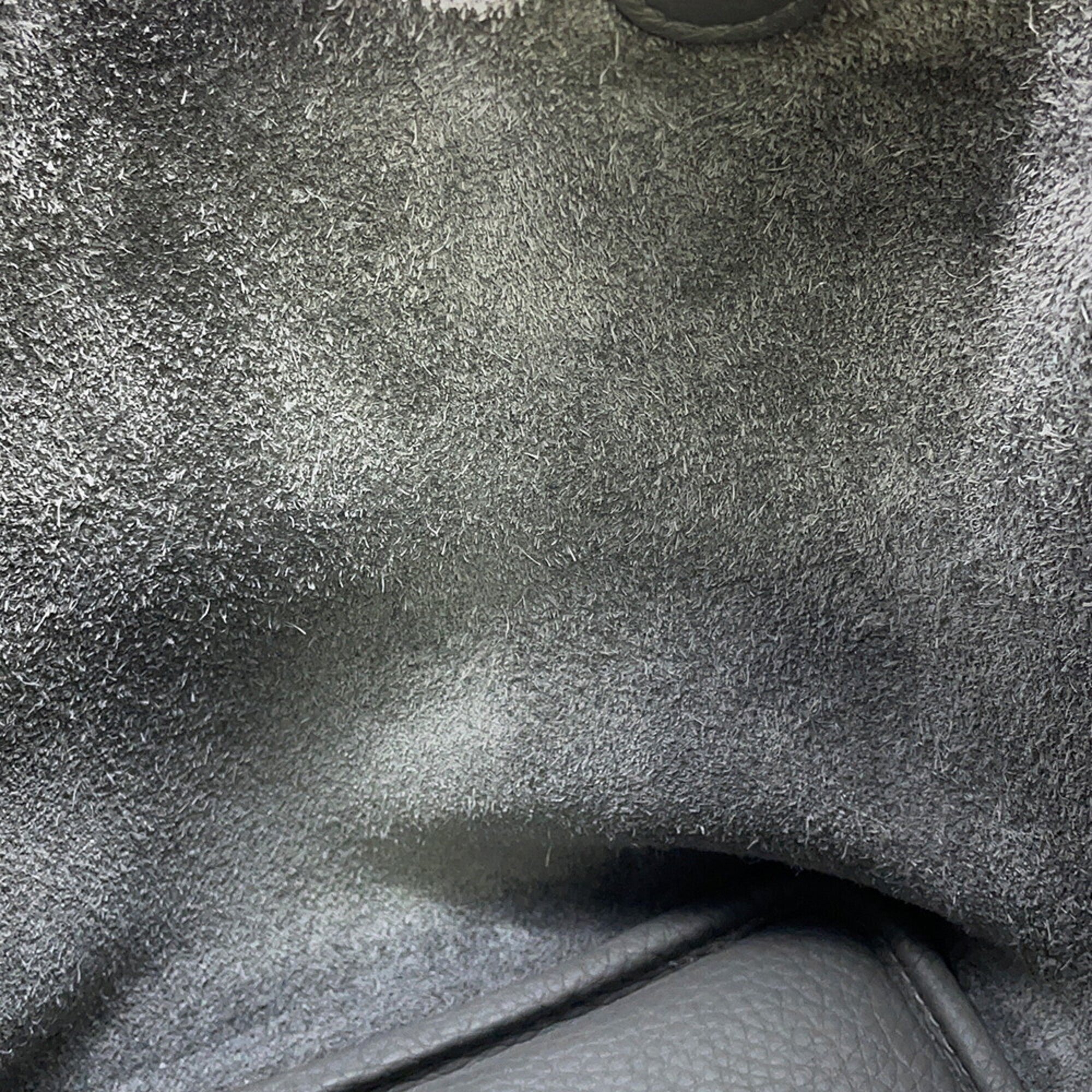 Hermes Gray Taurillon Clemence Leather Handbag Tote Bag (Pre-Owned)