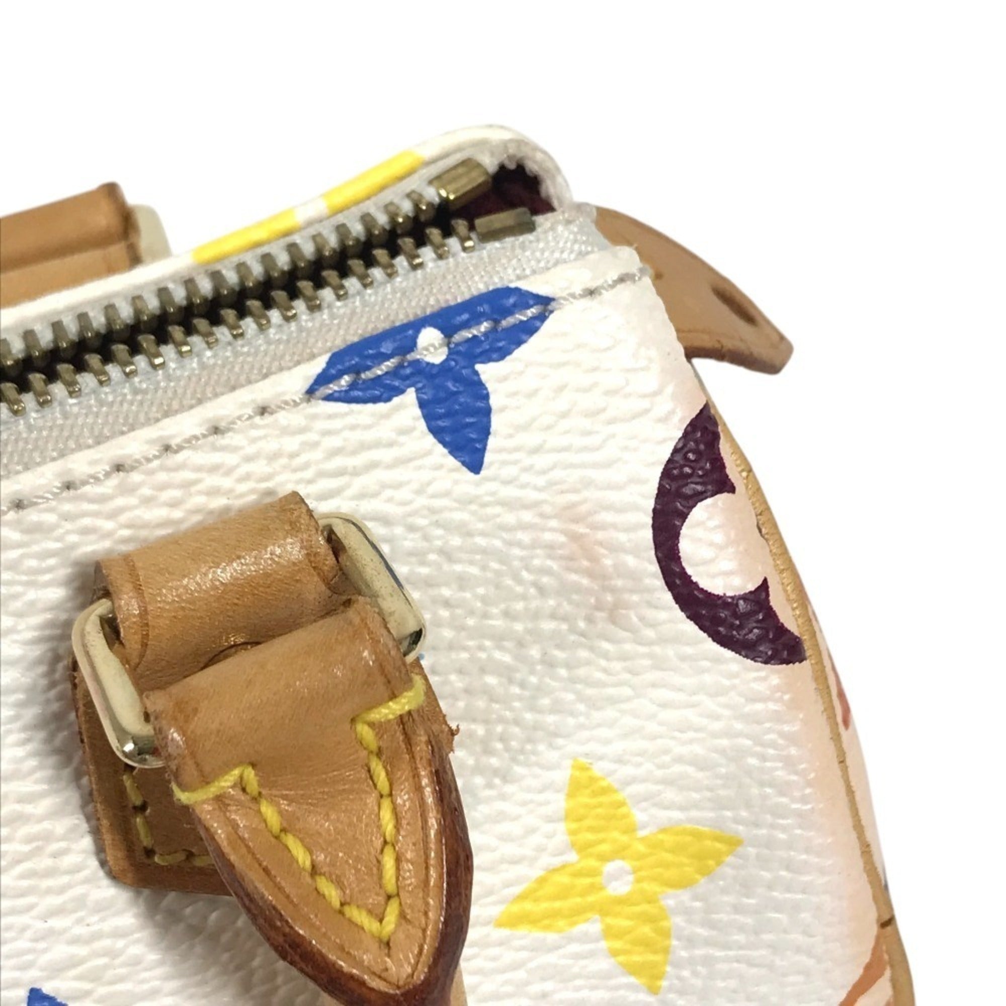 Louis Vuitton Blanc White Monogram Multicolore Canvas Boston Bag Handbag (Pre-Owned)