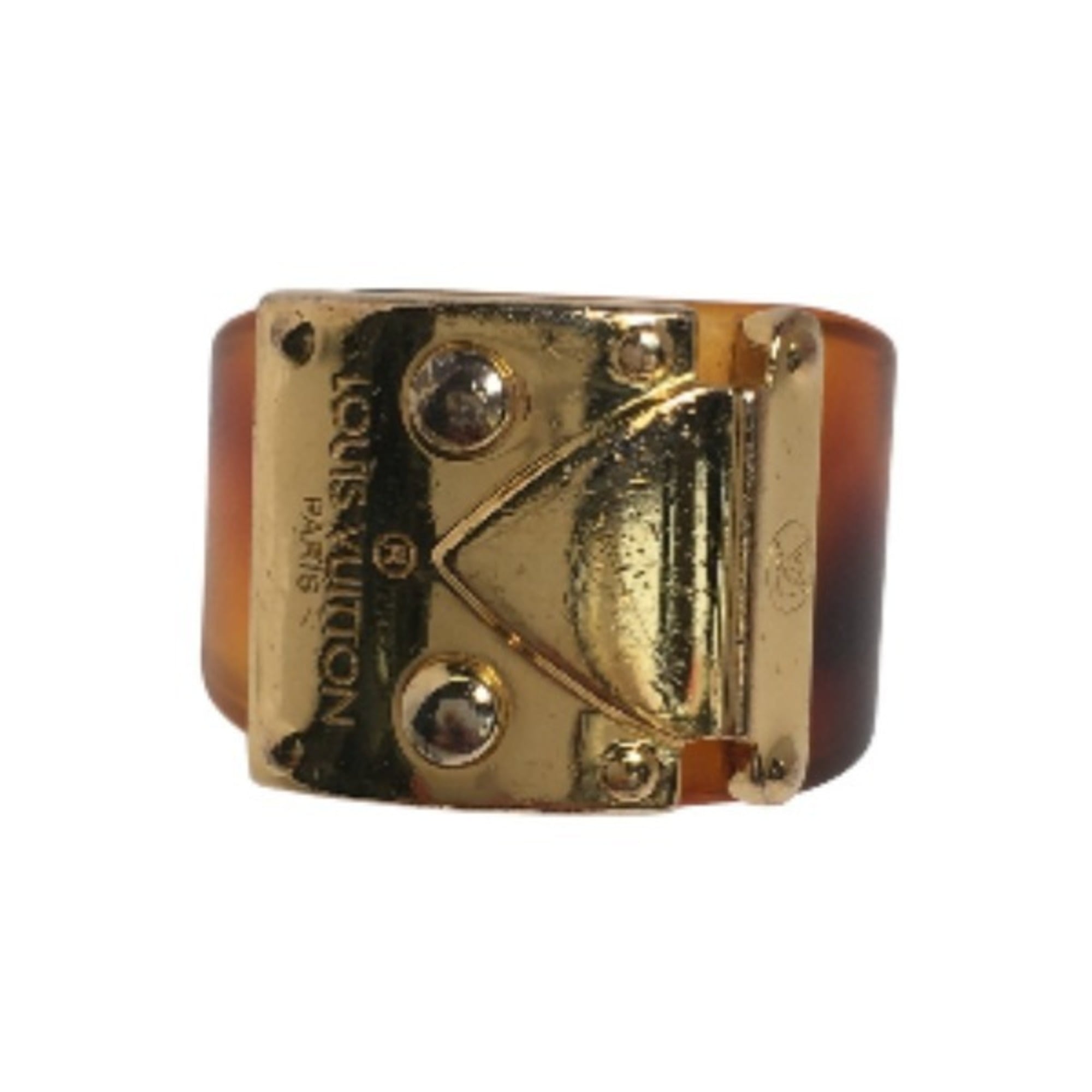 Louis Vuitton Metal Plastic Band Ring (Pre-Owned)