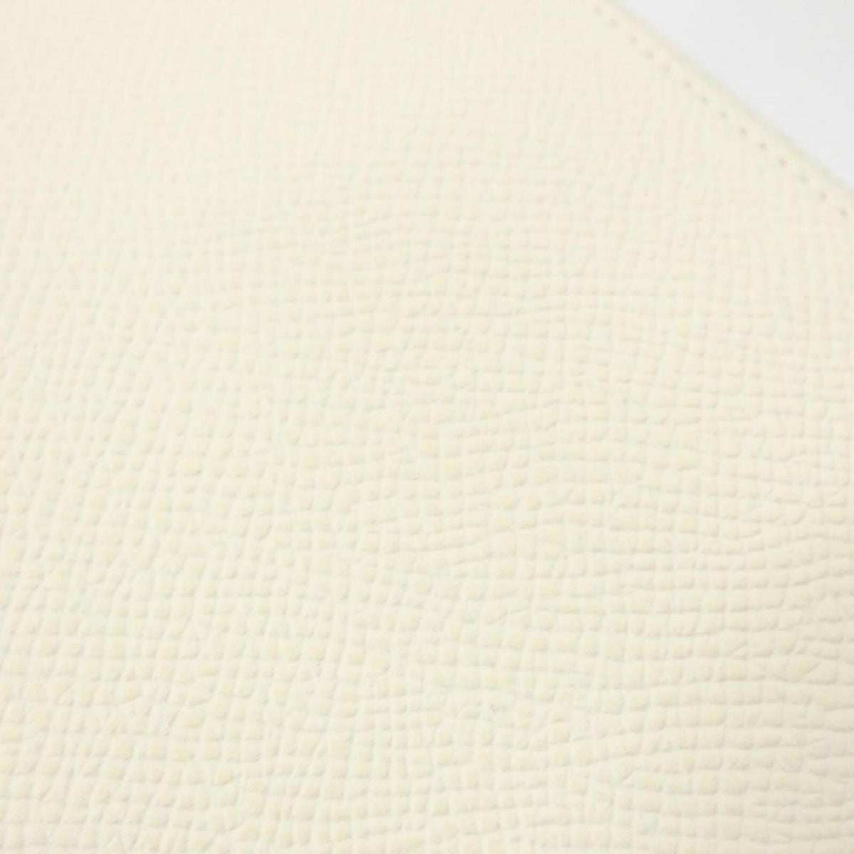 Hermes White Epsom Leather Silk Long Wallet (Bi-Fold) (Pre-Owned)
