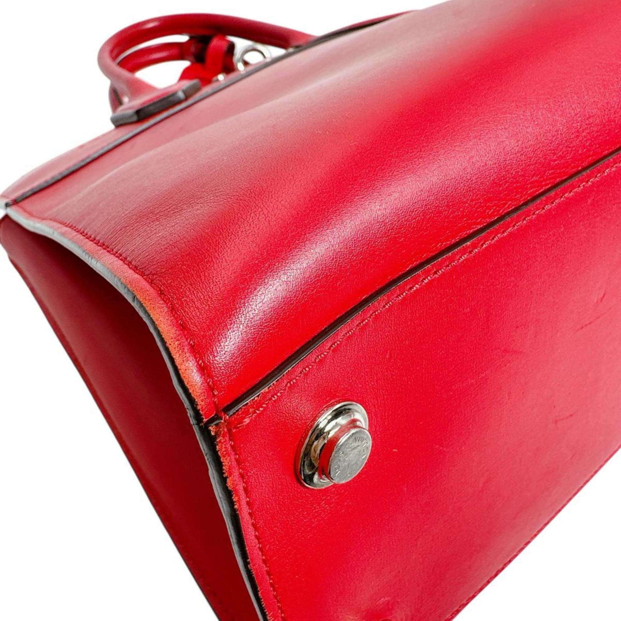 Louis Vuitton Red Color Leather Handbag (Pre-Owned)