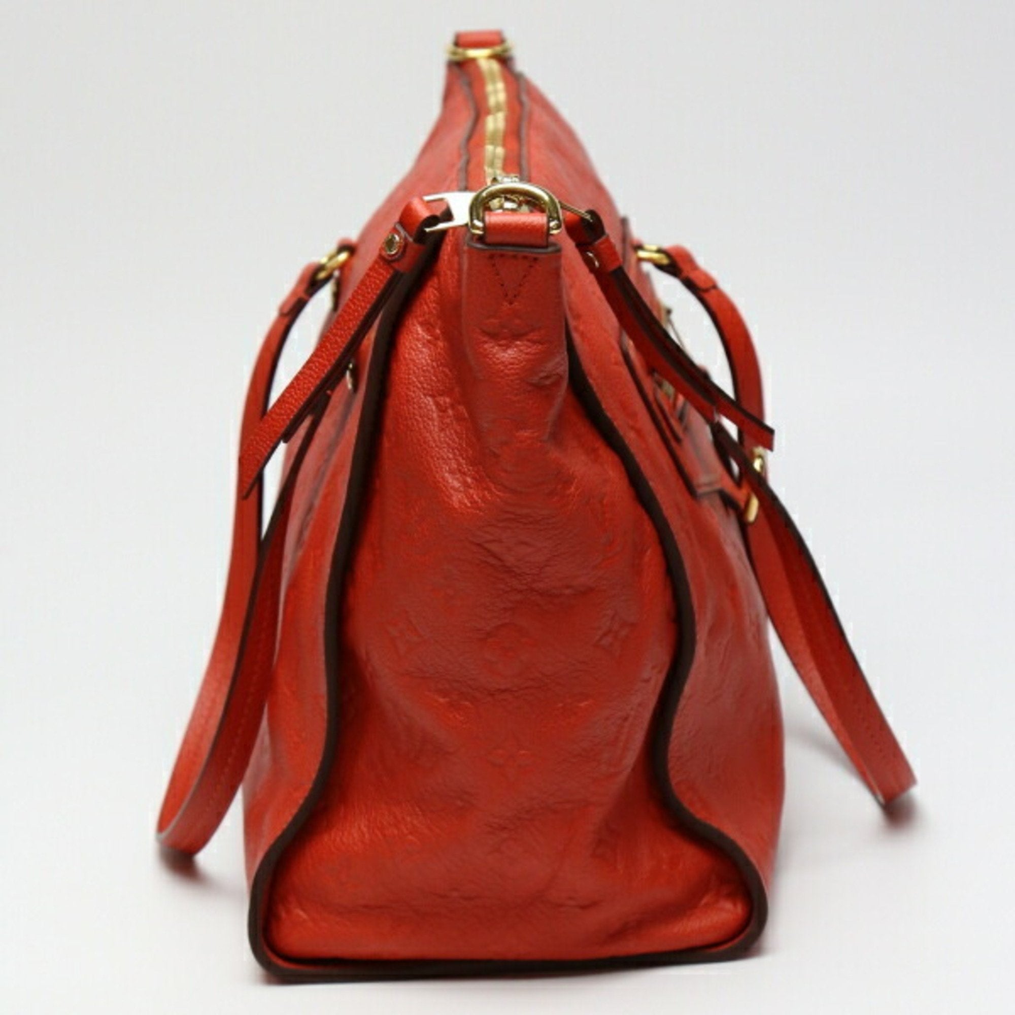Louis Vuitton Red Color Monogram Empreinte Shoulder Bag Tote Bag (Pre-Owned)