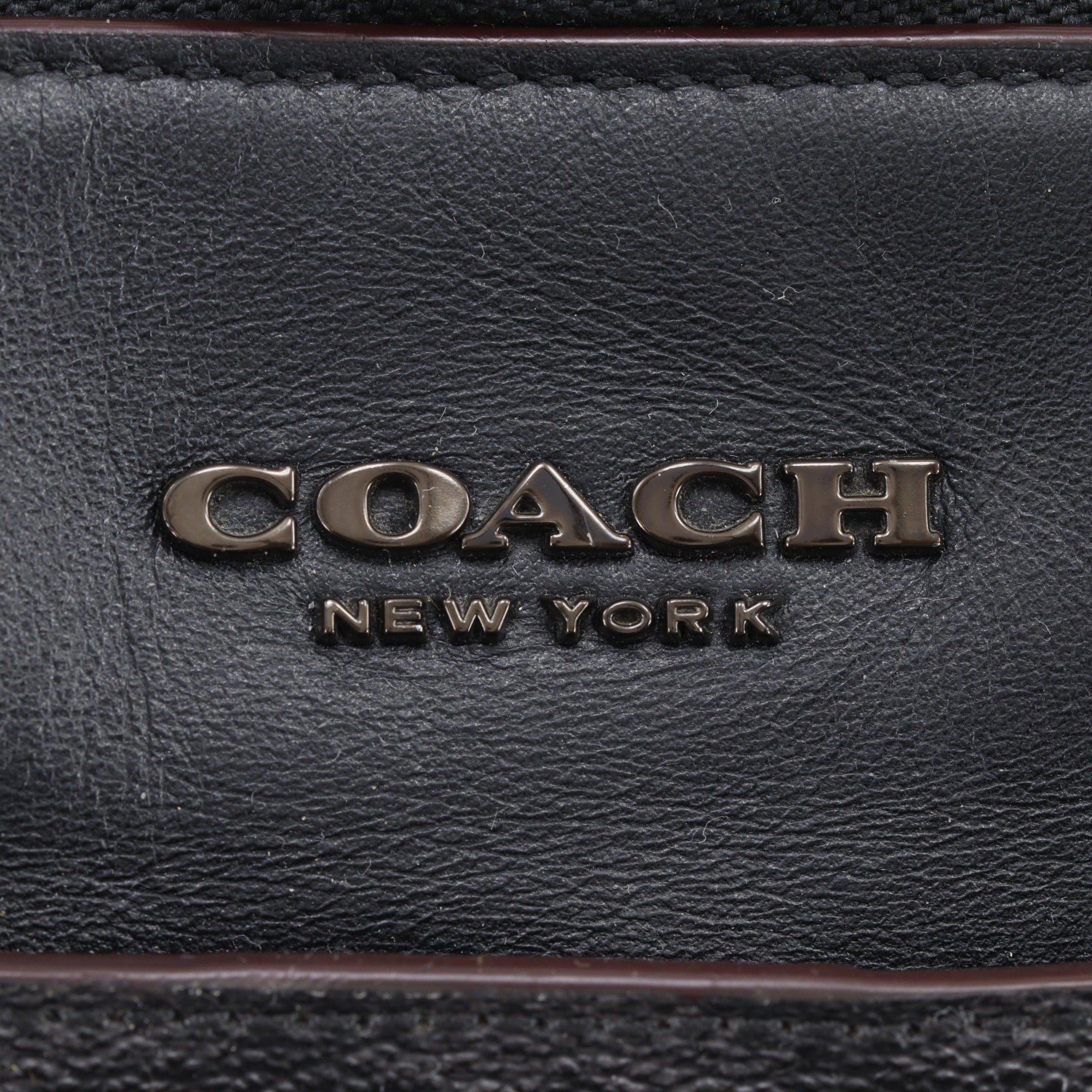 Coach Black Pvc Leather Briefcase (Pre-Owned)