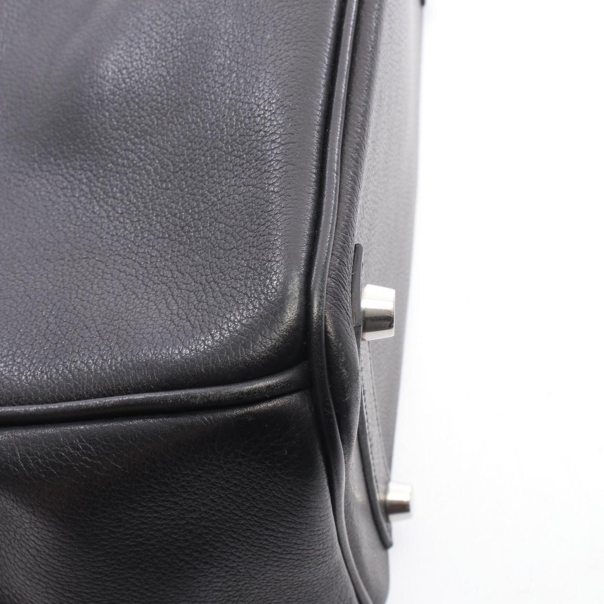 Hermes Black Leather Handbag (Pre-Owned)