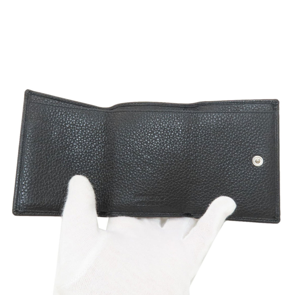 Jimmy Choo Black Leather Wallet (Tri-Fold) (Pre-Owned)