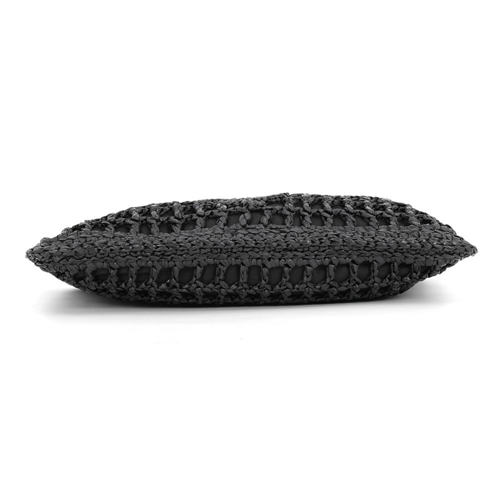 Prada Black Raffia Clutch Bag (Pre-Owned)